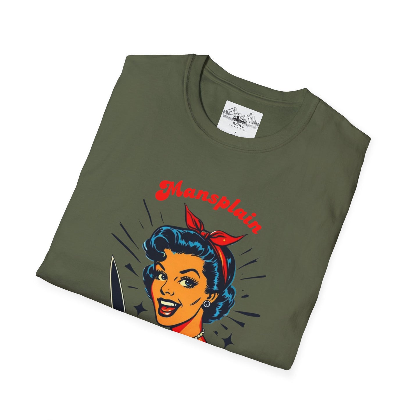 Mansplain Elsewhere - Vintage Feminist T-Shirt