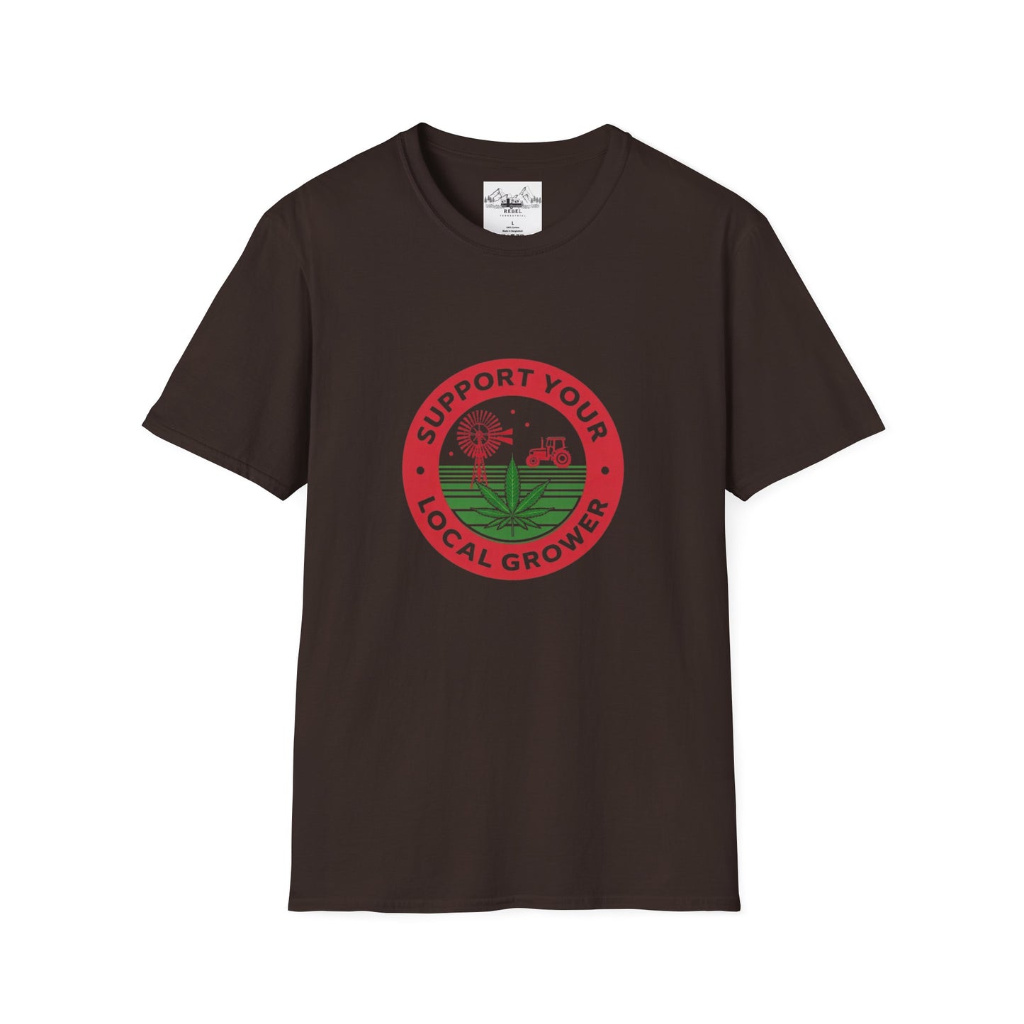 Support Your Local Grower T-Shirt – Unisex Softstyle Tee for Cannabis Advocates & Farm Fans