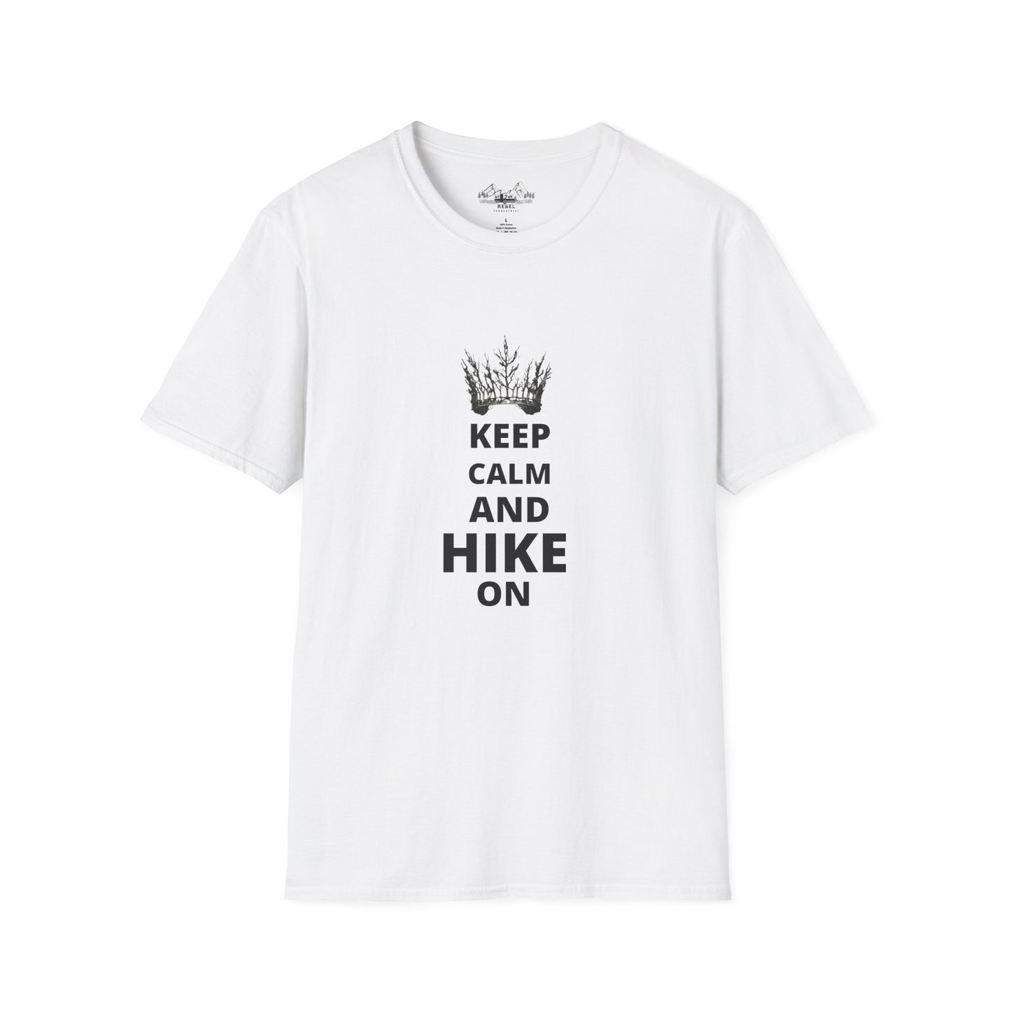Keep Calm and Hike On | Tree Crown Unisex Softstyle T-Shirt