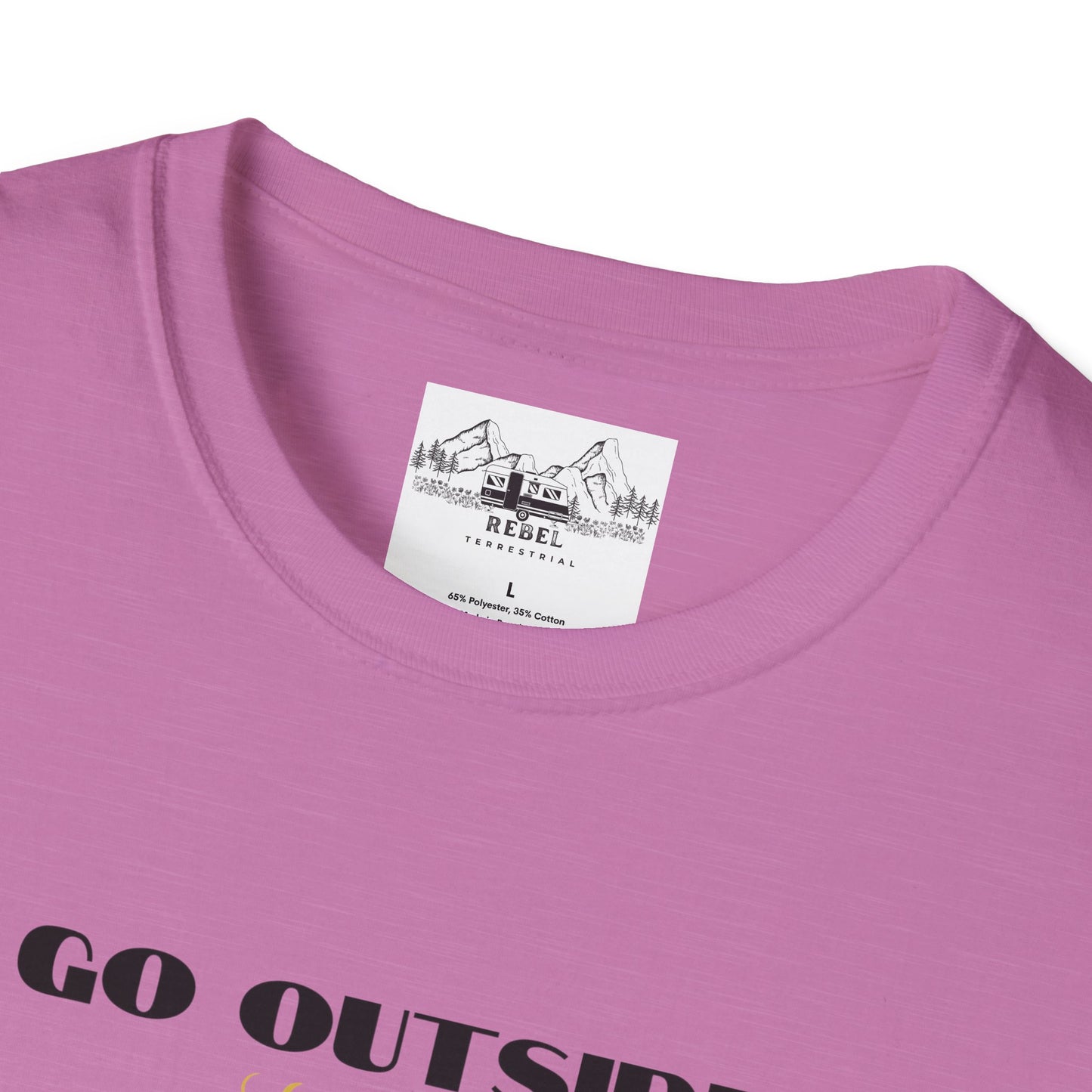 Go Outside — What’s the Worst That Could Happen? | Bigfoot Abduction Unisex Softstyle T-Shirt