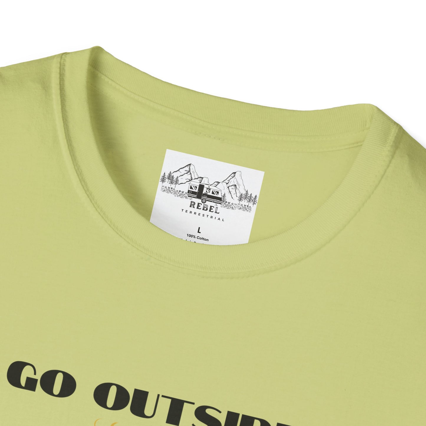 Go Outside — What’s the Worst That Could Happen? | Bigfoot Abduction Unisex Softstyle T-Shirt