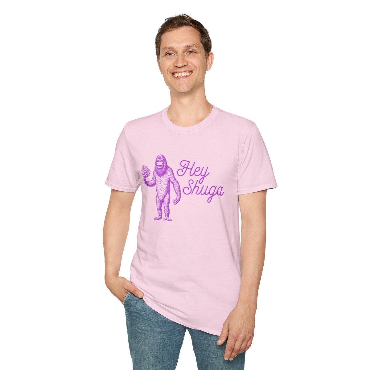 Hey Shuga Bigfoot Unisex Softstyle T-Shirt