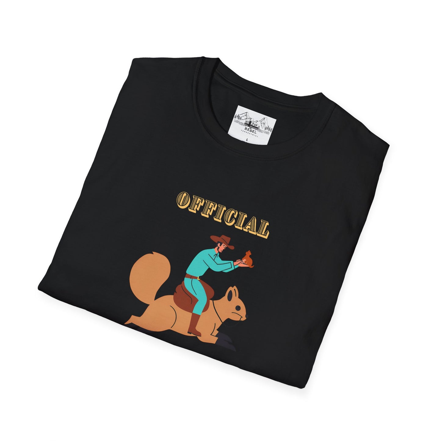Official Squirrel Wrangler T-Shirt – Cowboy on a Mission | Unisex Softstyle Tee