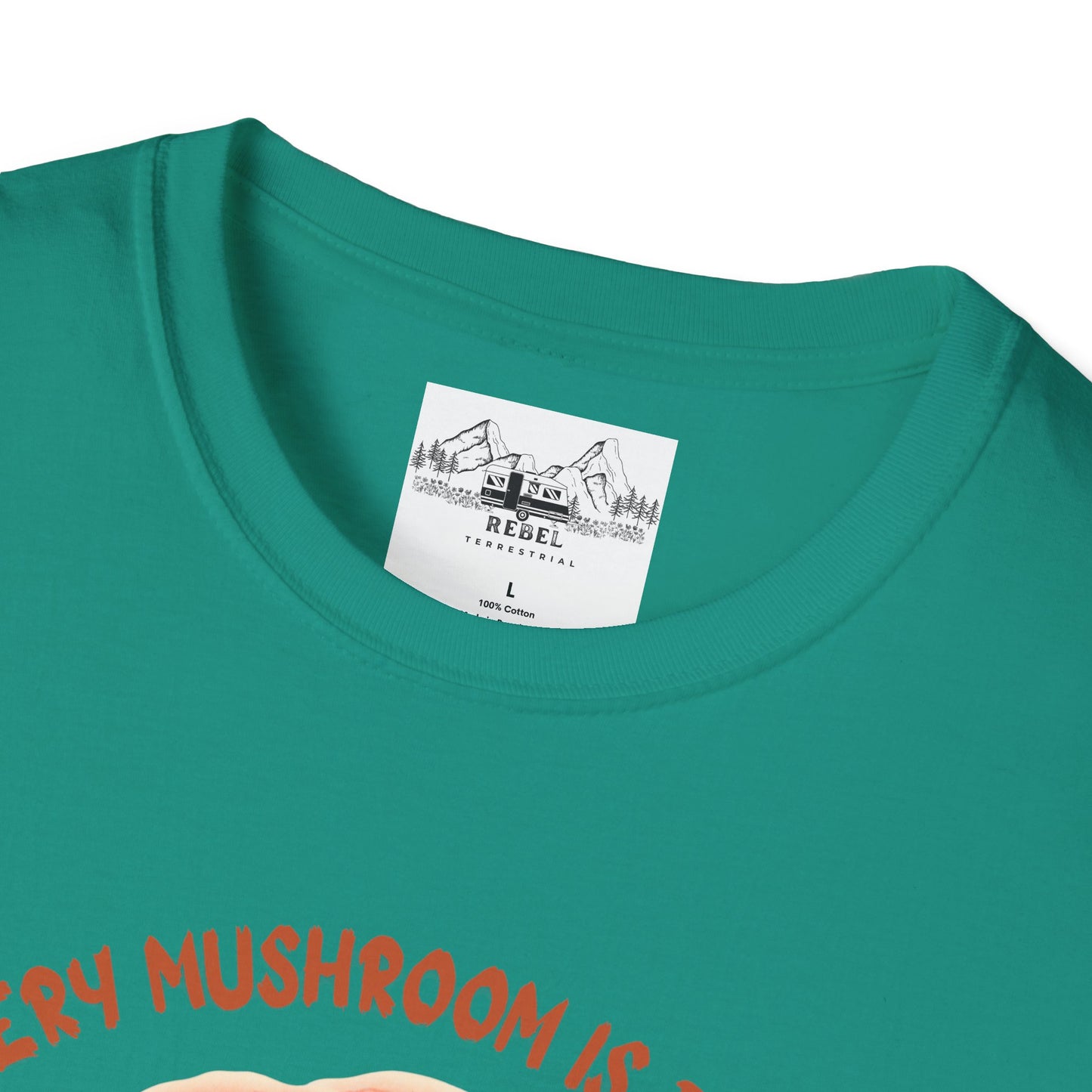 Turkey Tail Mushroom "Every Mushroom is Edible (Some Only Once)" Unisex Softstyle T-Shirt