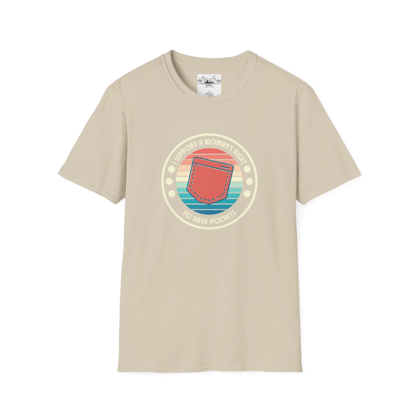 I Support a Woman’s Right to Have Pockets – Retro Tee