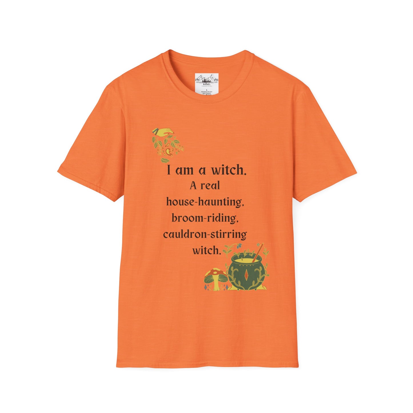 The Real Witch Cauldron & Broom Unisex T-Shirt