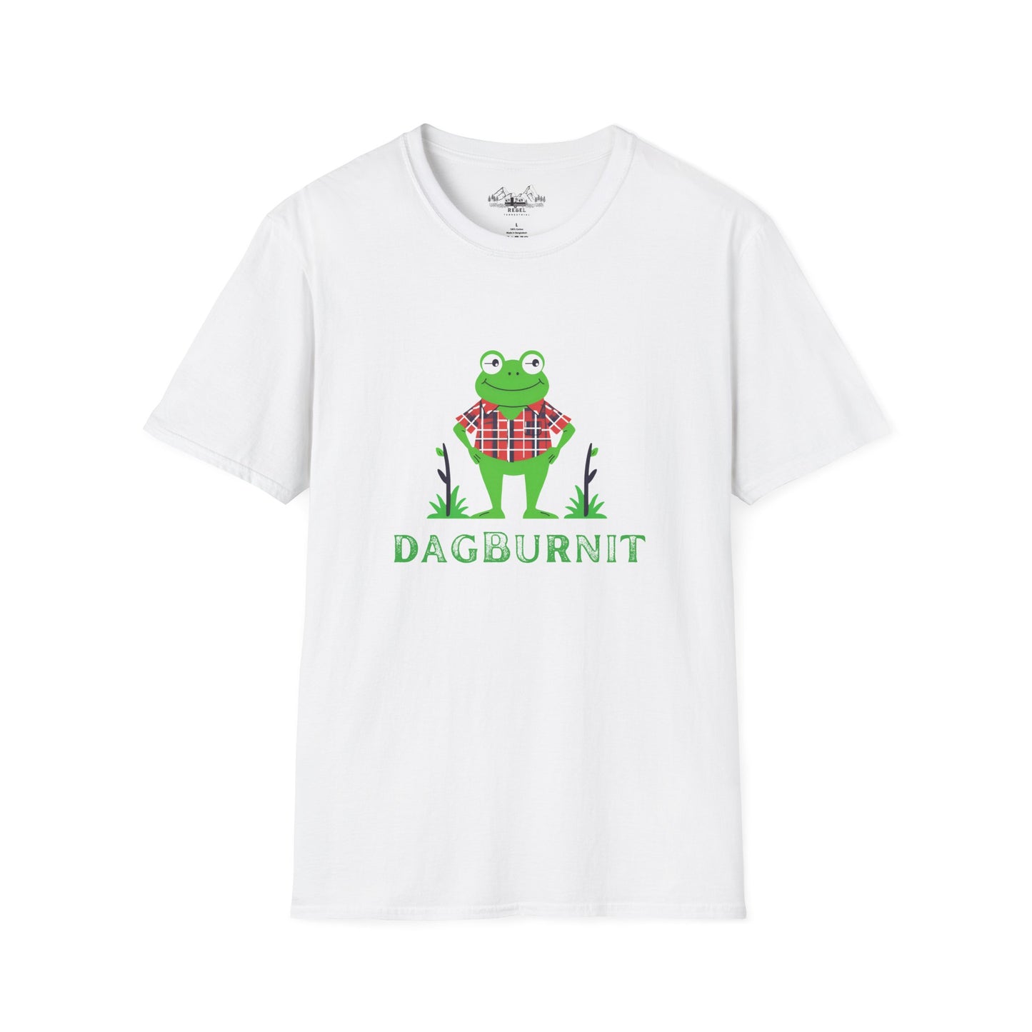 Cartoon Frog "Dagburnit" Unisex Softstyle T-Shirt – Southern Charm Meets Cozy Style