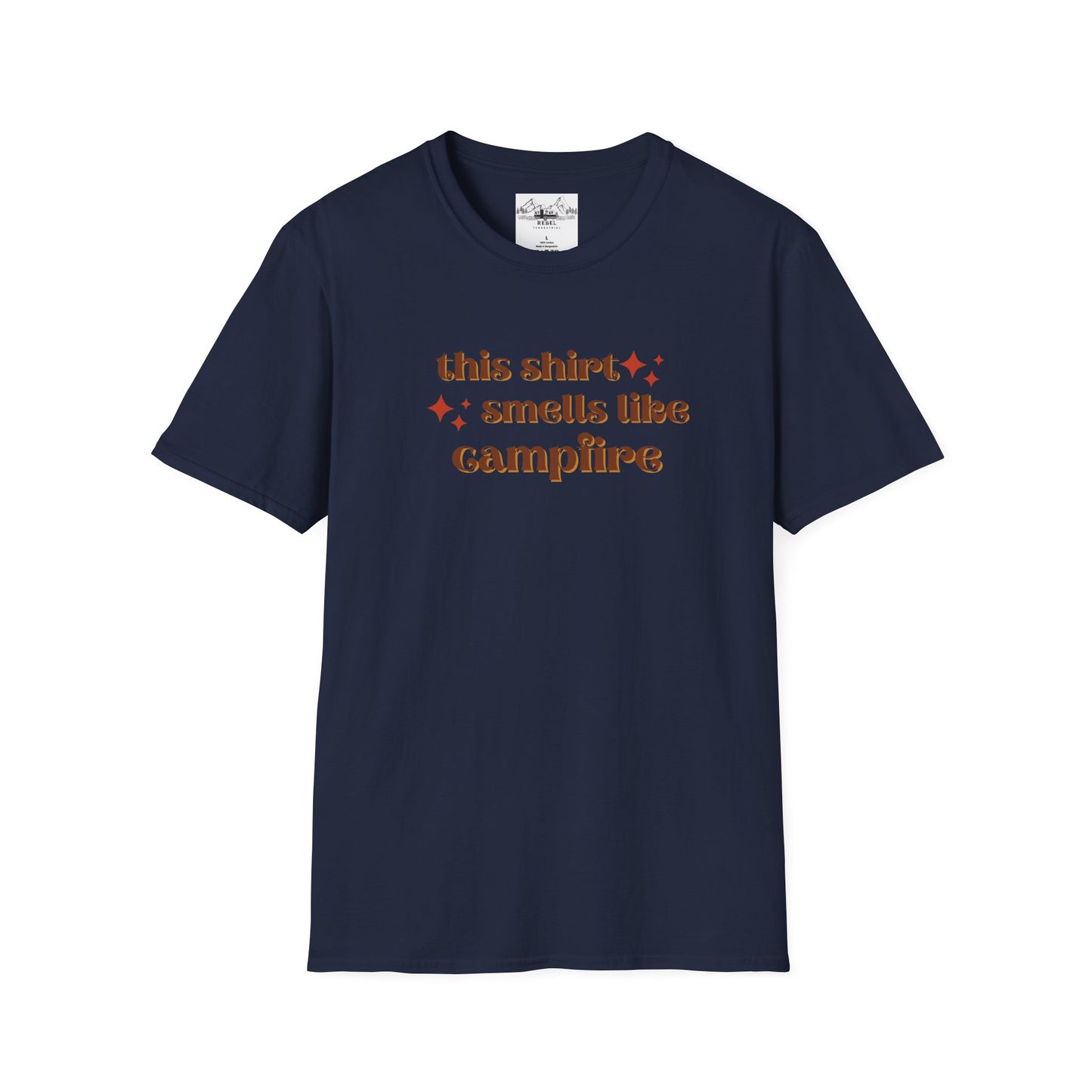 This Shirt Smells Like Campfire – Cozy Outdoorsy Unisex Softstyle T-Shirt
