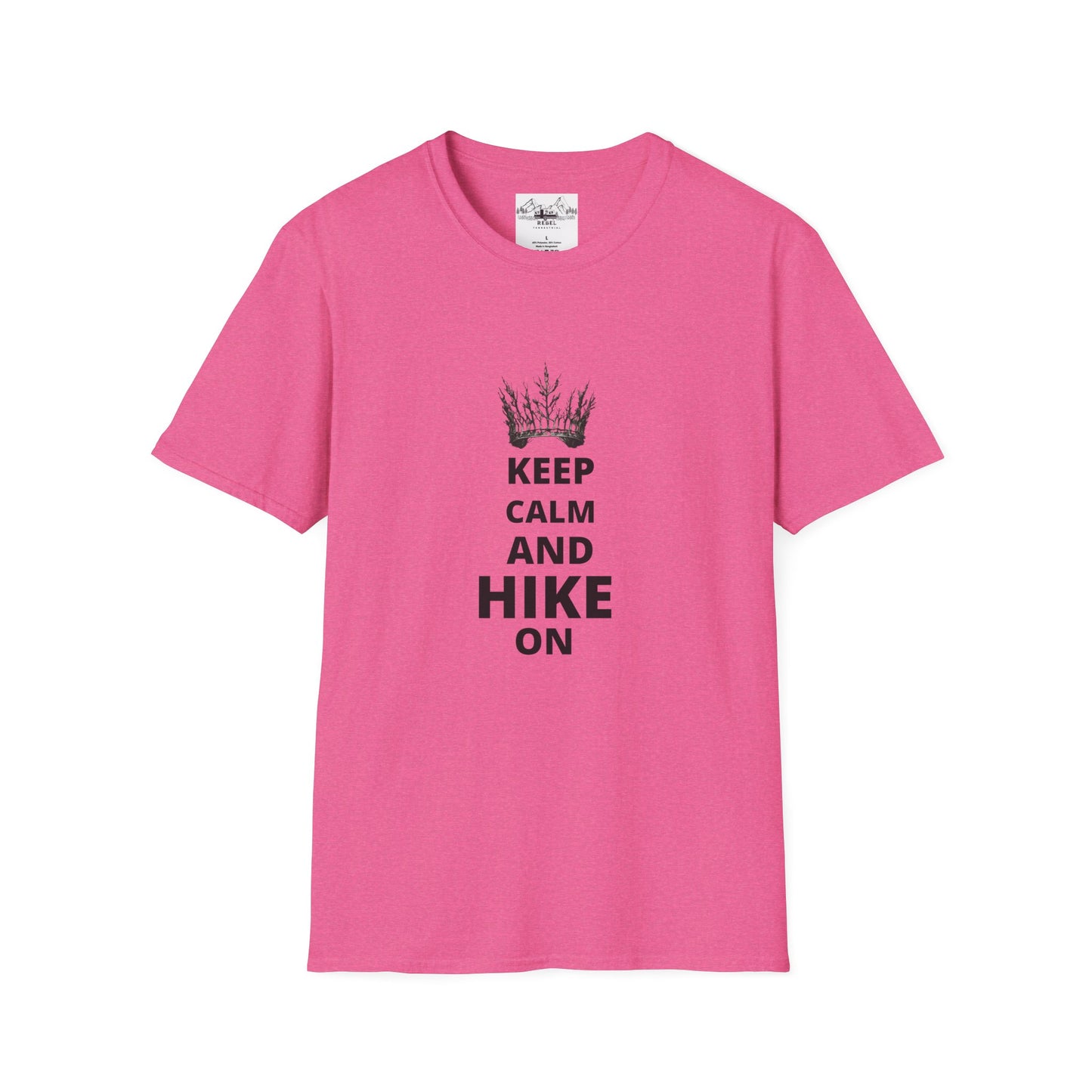 Keep Calm and Hike On | Tree Crown Unisex Softstyle T-Shirt
