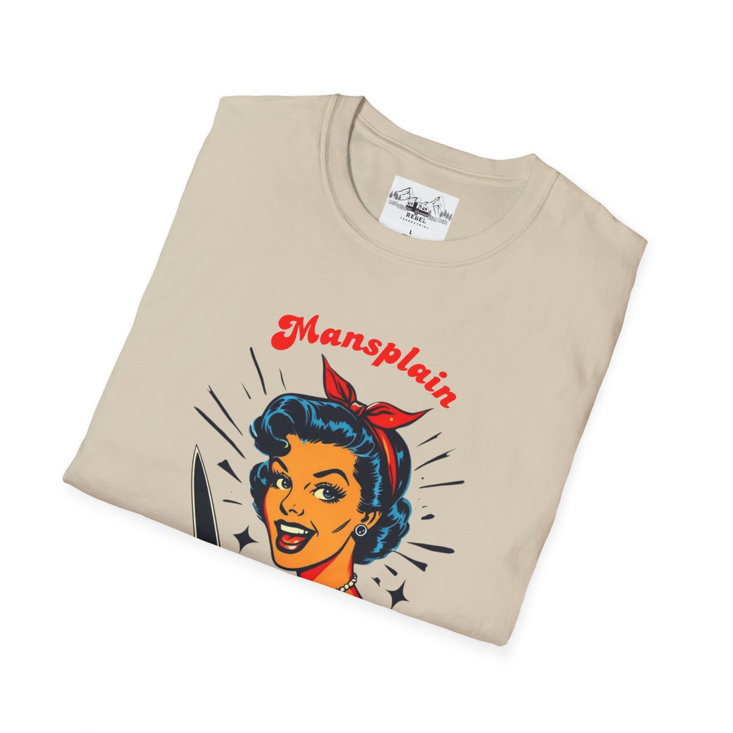 Mansplain Elsewhere - Vintage Feminist T-Shirt