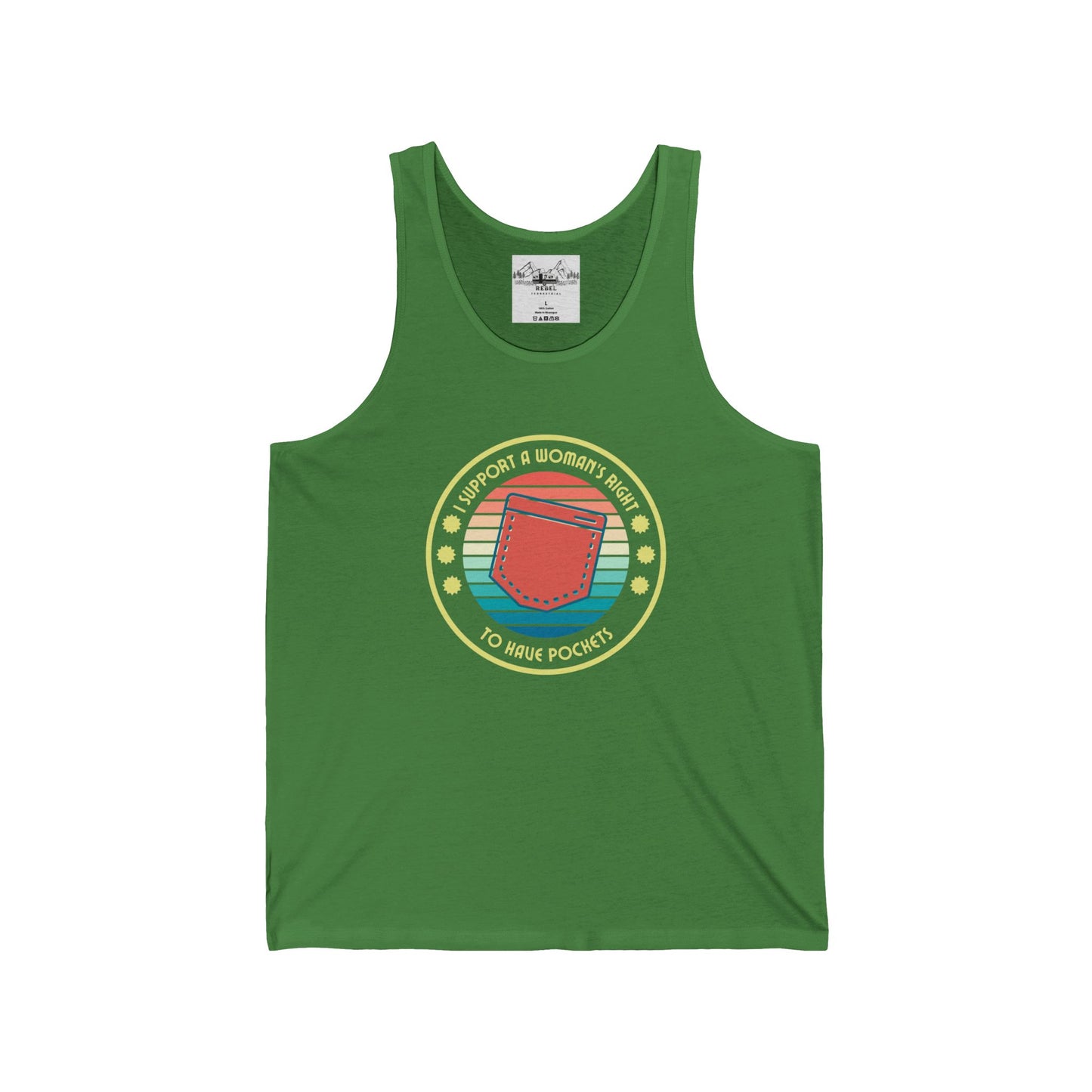 I Support a Woman’s Right to Have Pockets – Unisex Jersey Tank
