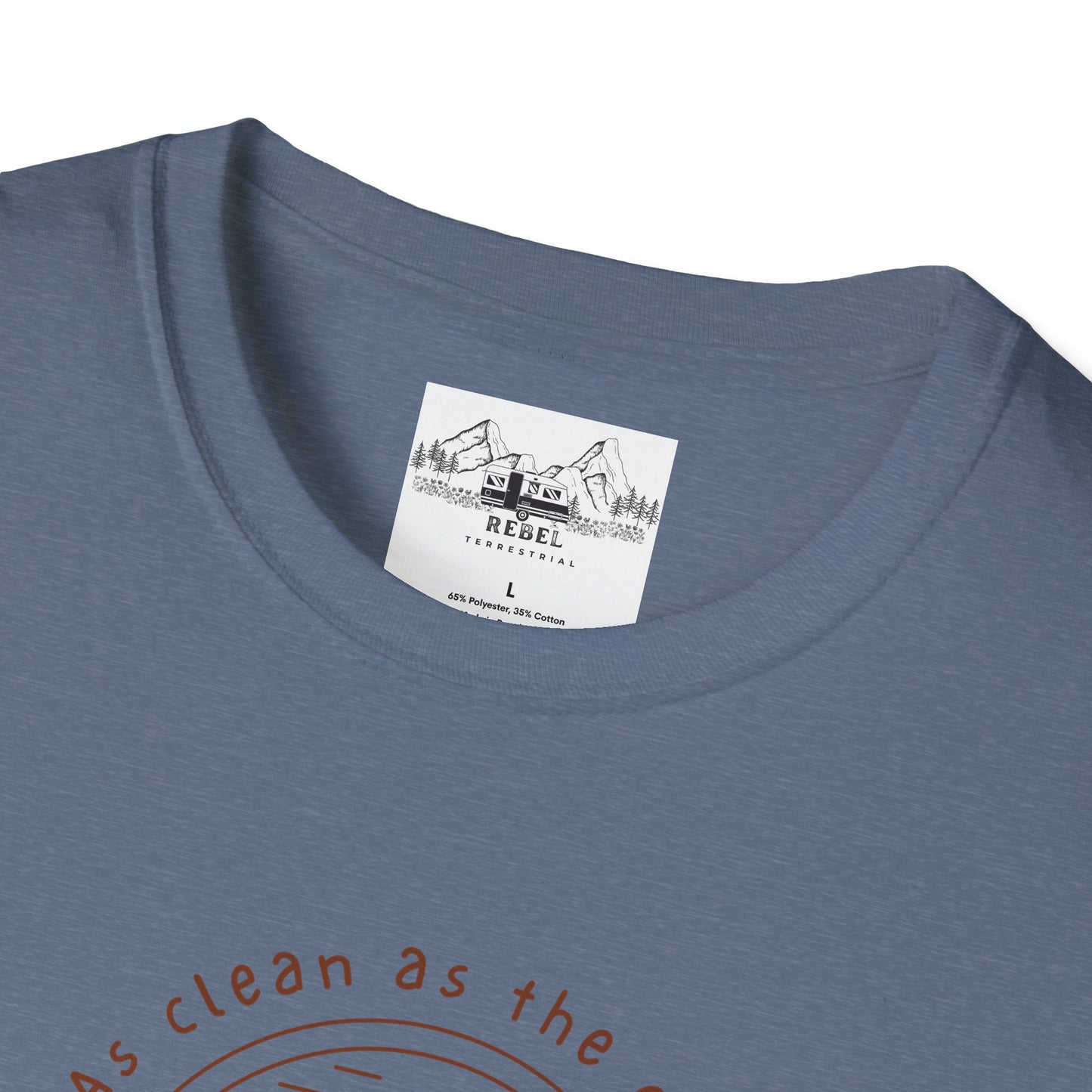 As Clean as the Creek I Bathed In – Mountain Creek Unisex Softstyle T-Shirt