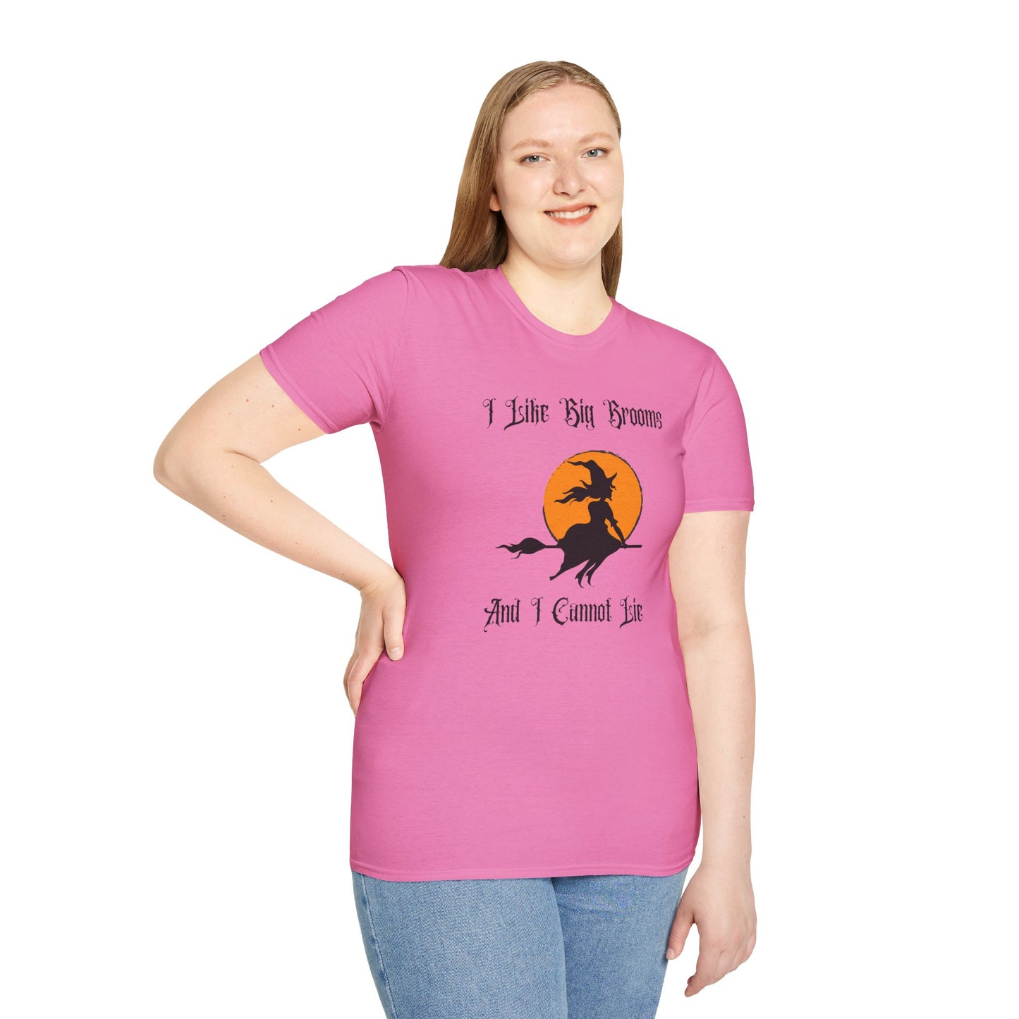 "I Like Big Brooms" Gothic Witch Unisex T-Shirt