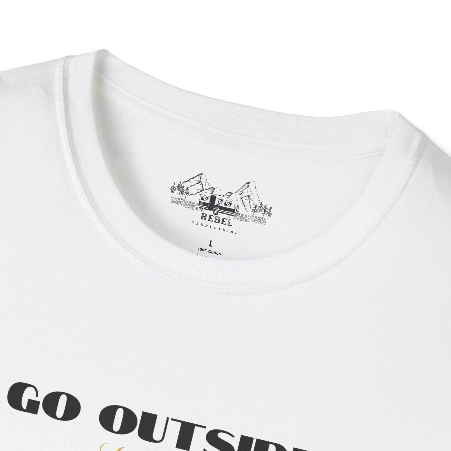 Go Outside — What’s the Worst That Could Happen? | Bigfoot Abduction Unisex Softstyle T-Shirt