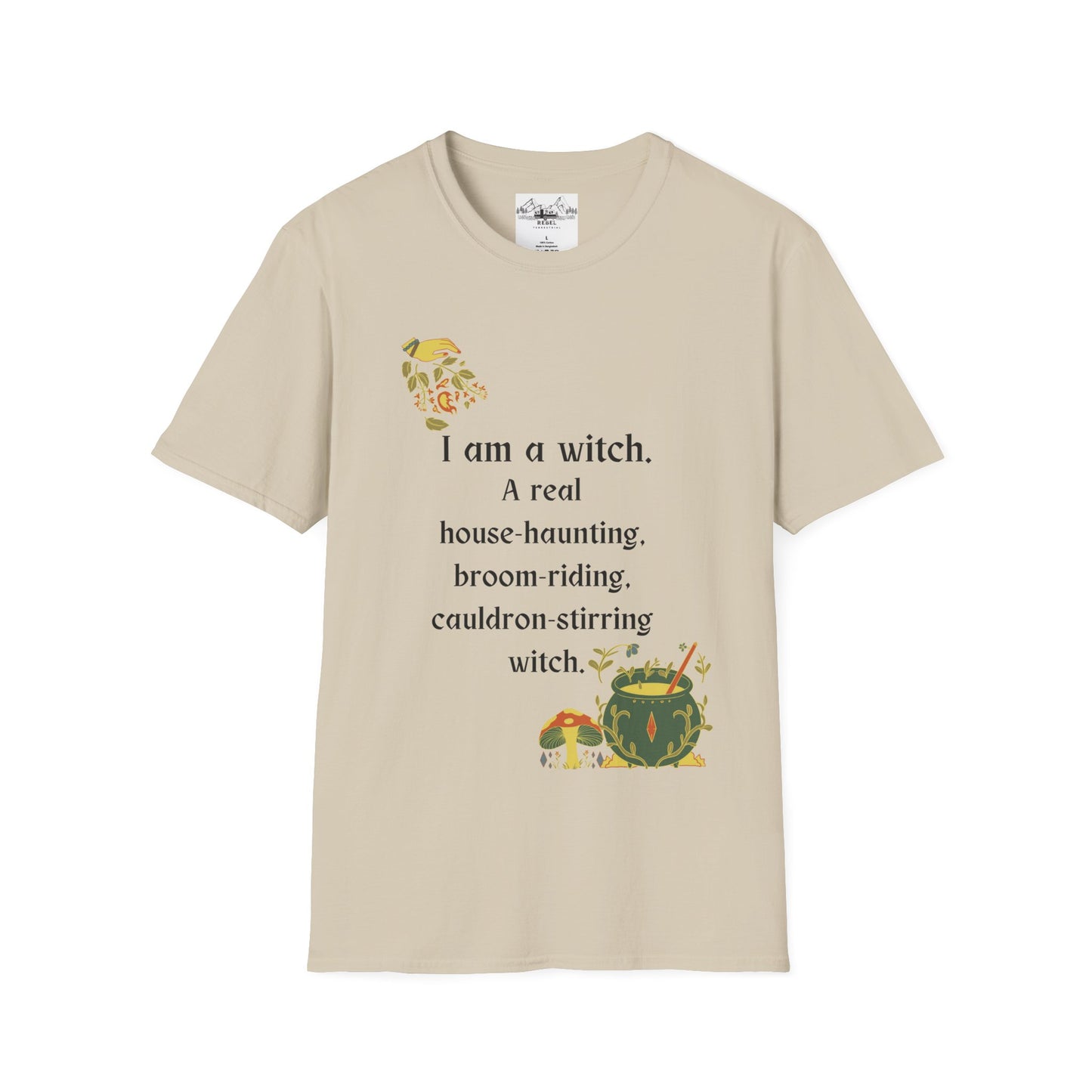 The Real Witch Cauldron & Broom Unisex T-Shirt
