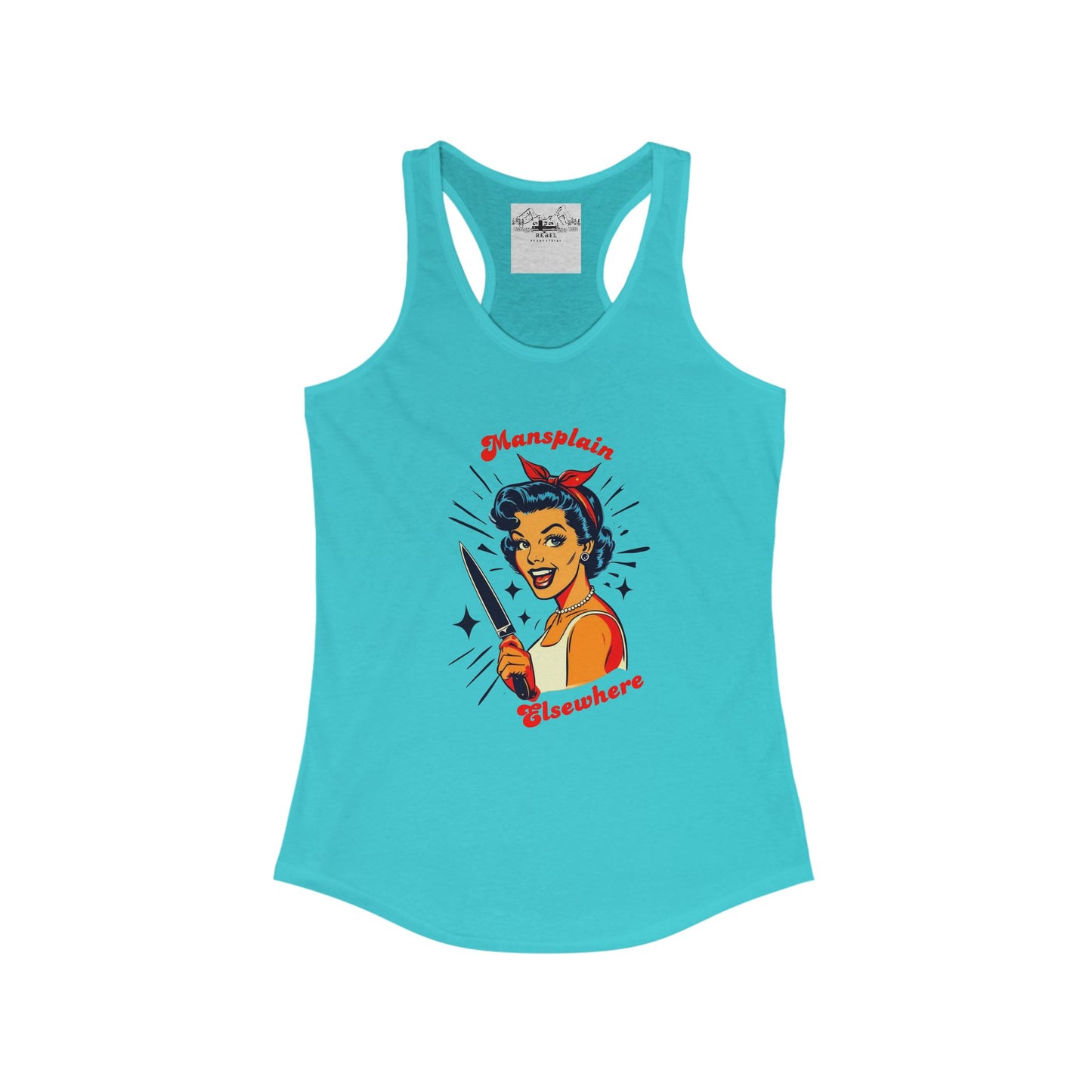Mansplain Elsewhere – Women’s Racerback Tank