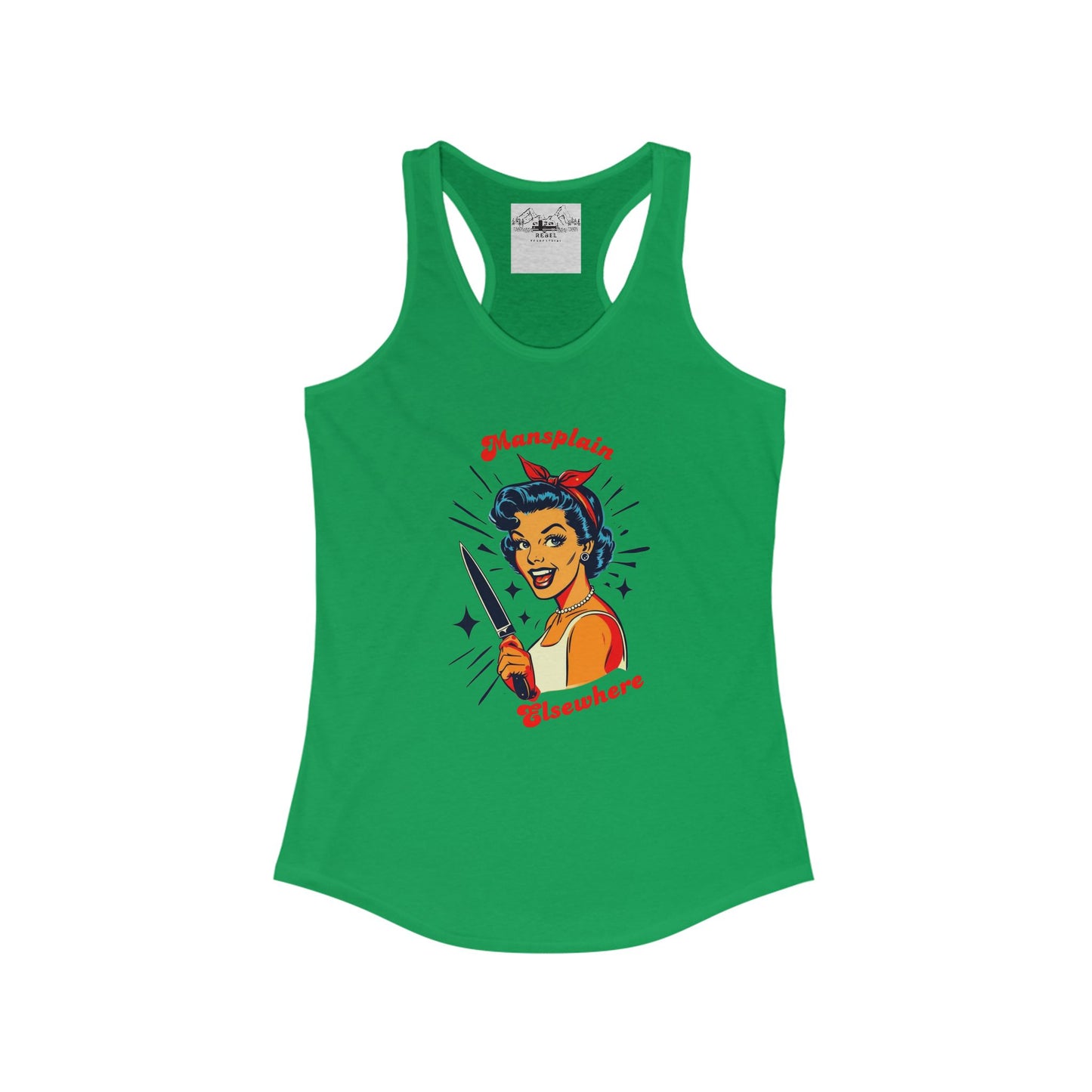 Mansplain Elsewhere – Women’s Racerback Tank