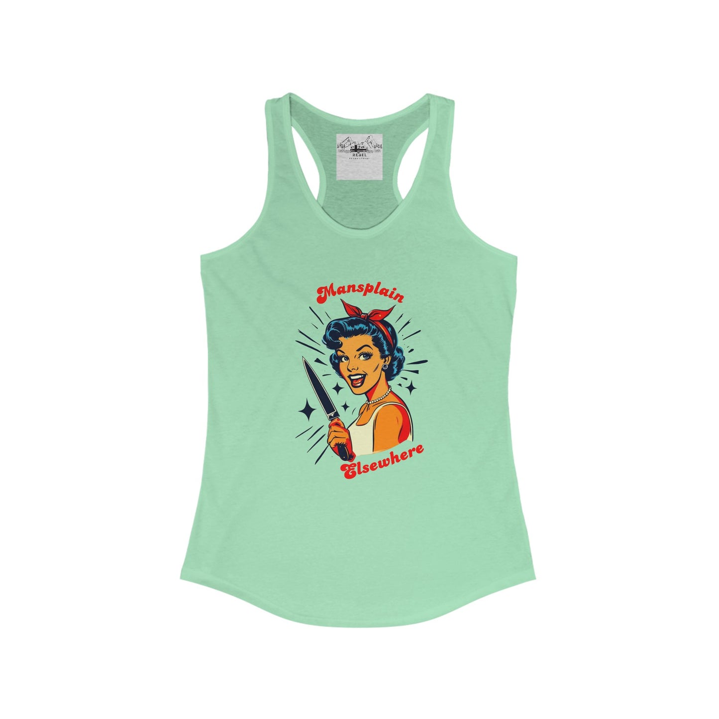 Mansplain Elsewhere – Women’s Racerback Tank