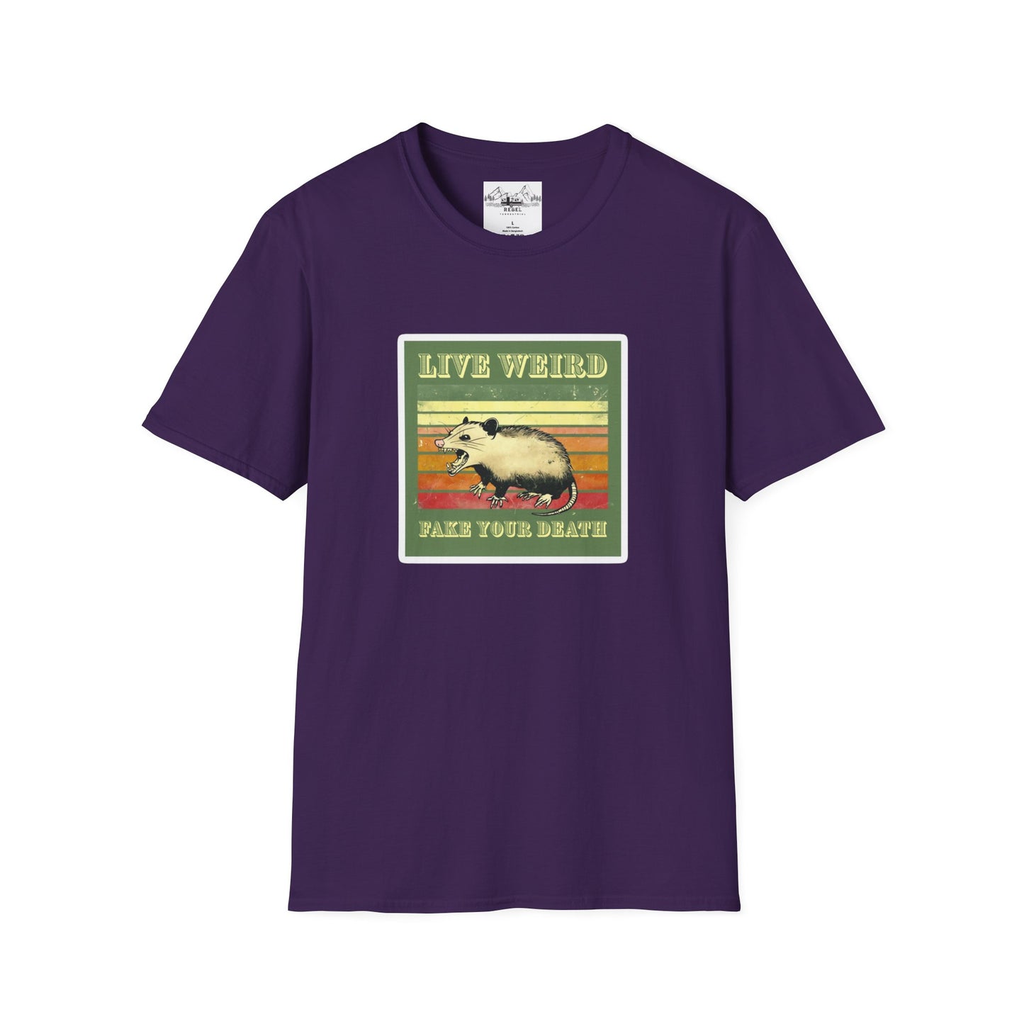 Live Weird, Fake Your Death – Angry Possum T-Shirt