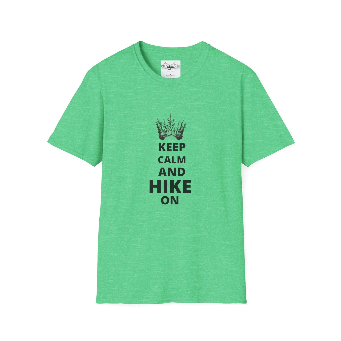 Keep Calm and Hike On | Tree Crown Unisex Softstyle T-Shirt