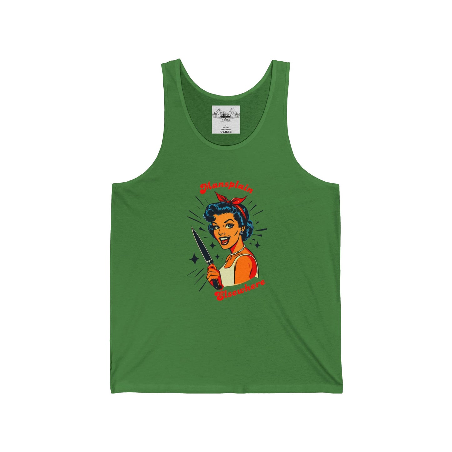 Mansplain Elsewhere – Unisex Jersey Tank