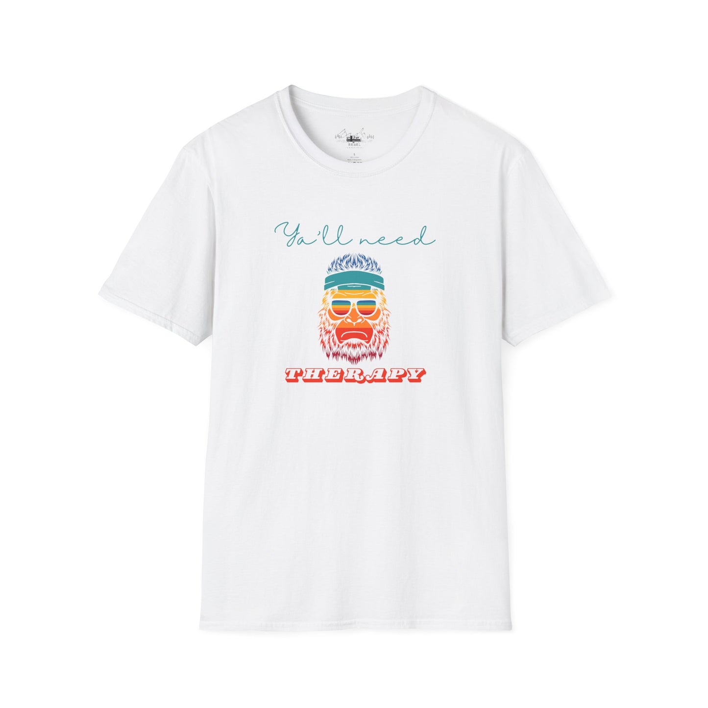 Y’all Need Therapy – Rainbow Bigfoot T-Shirt | Unisex Softstyle Tee