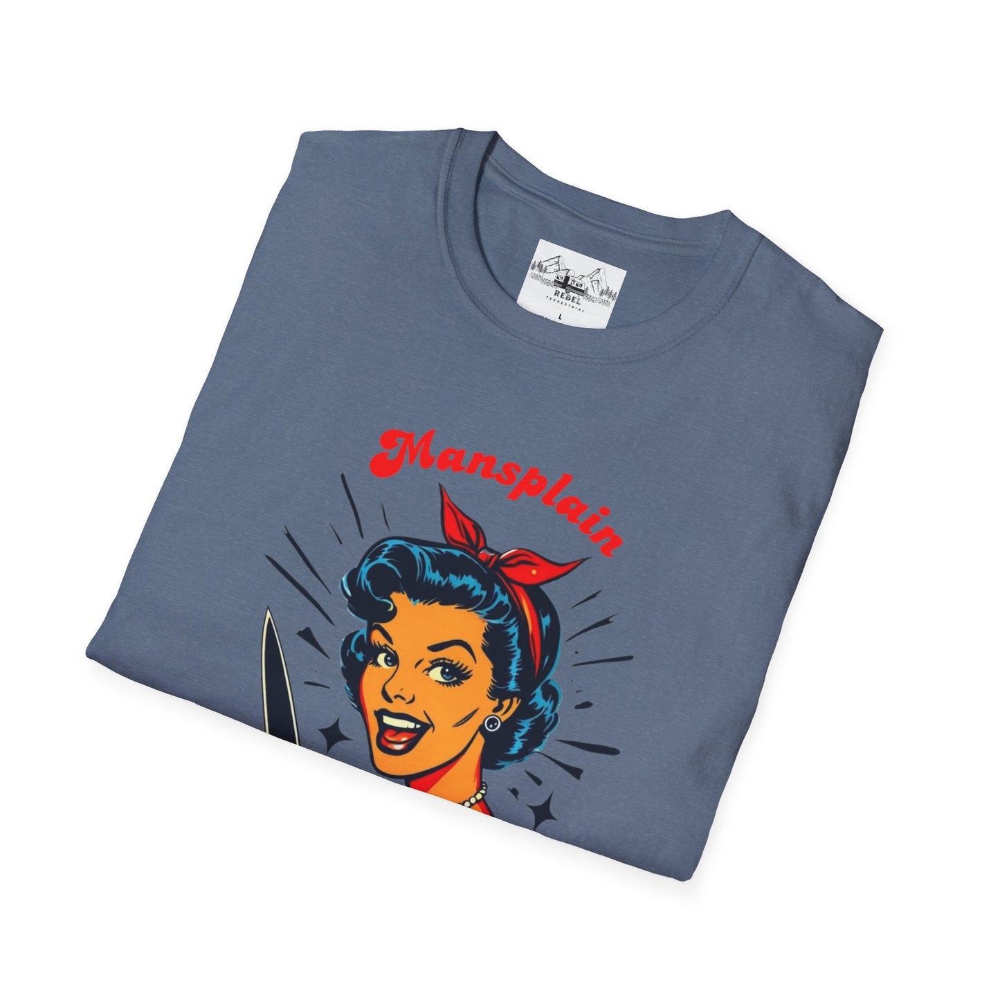 Mansplain Elsewhere - Vintage Feminist T-Shirt