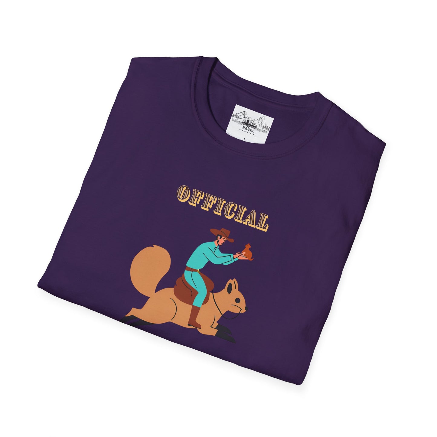 Official Squirrel Wrangler T-Shirt – Cowboy on a Mission | Unisex Softstyle Tee