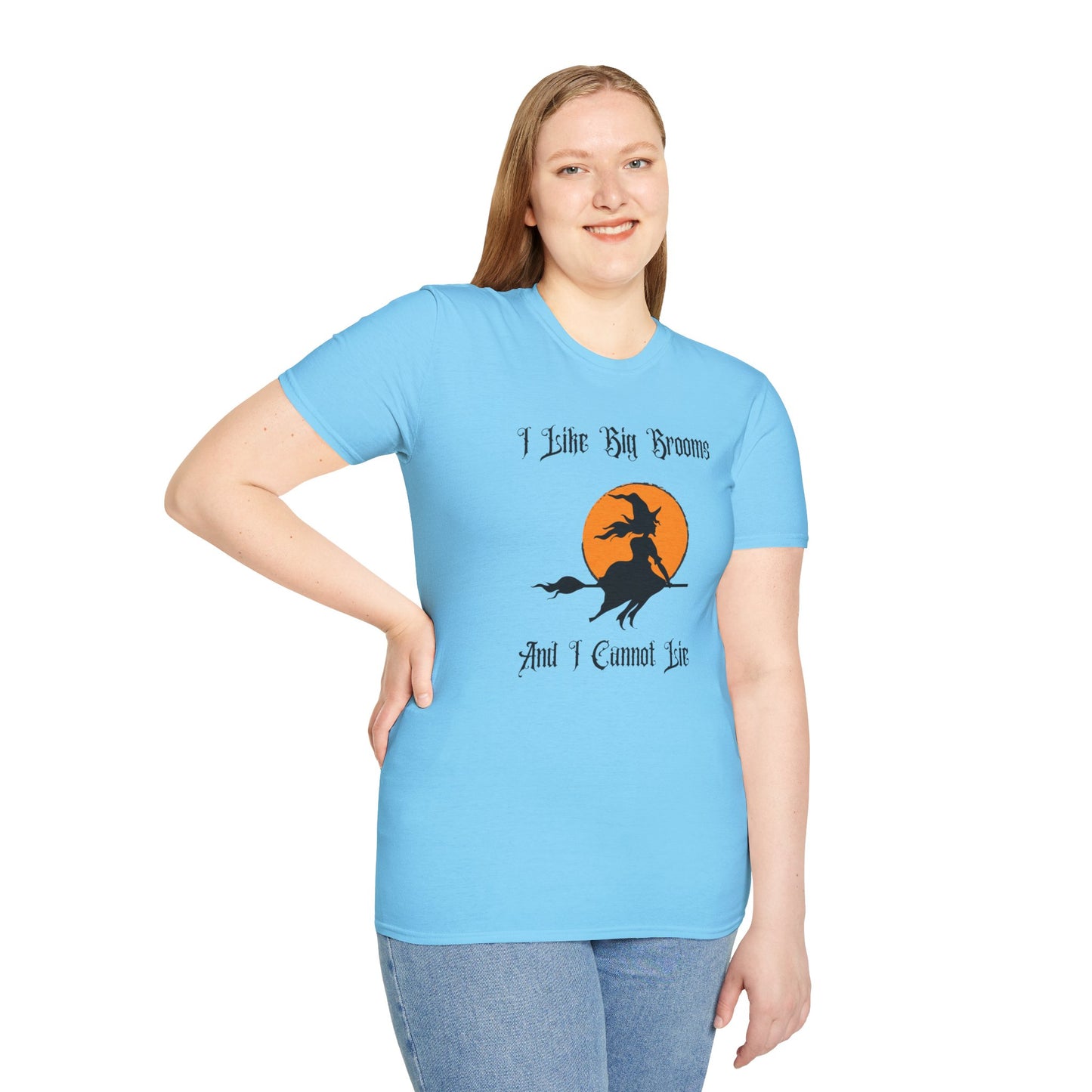 "I Like Big Brooms" Gothic Witch Unisex T-Shirt