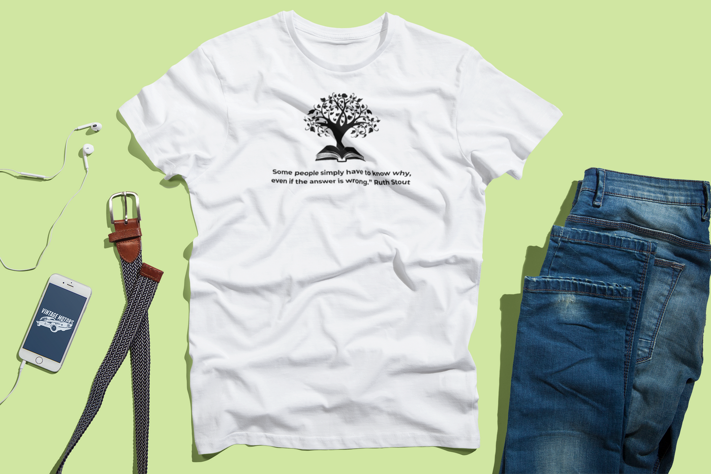 Tree of Knowledge β Ruth Stout Quote T-Shirt