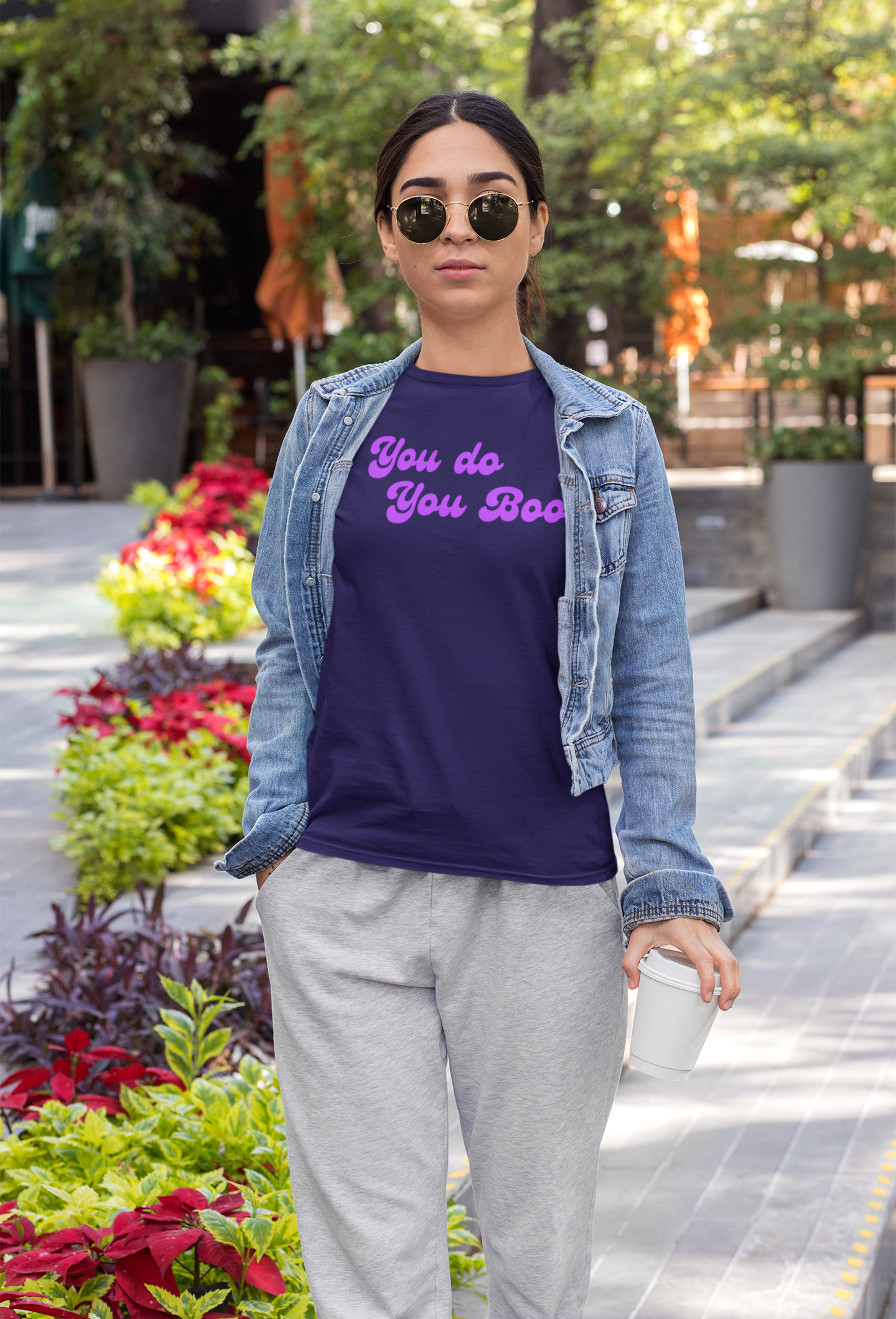 You Do You Boo – Playful Purple Lettering T-Shirt