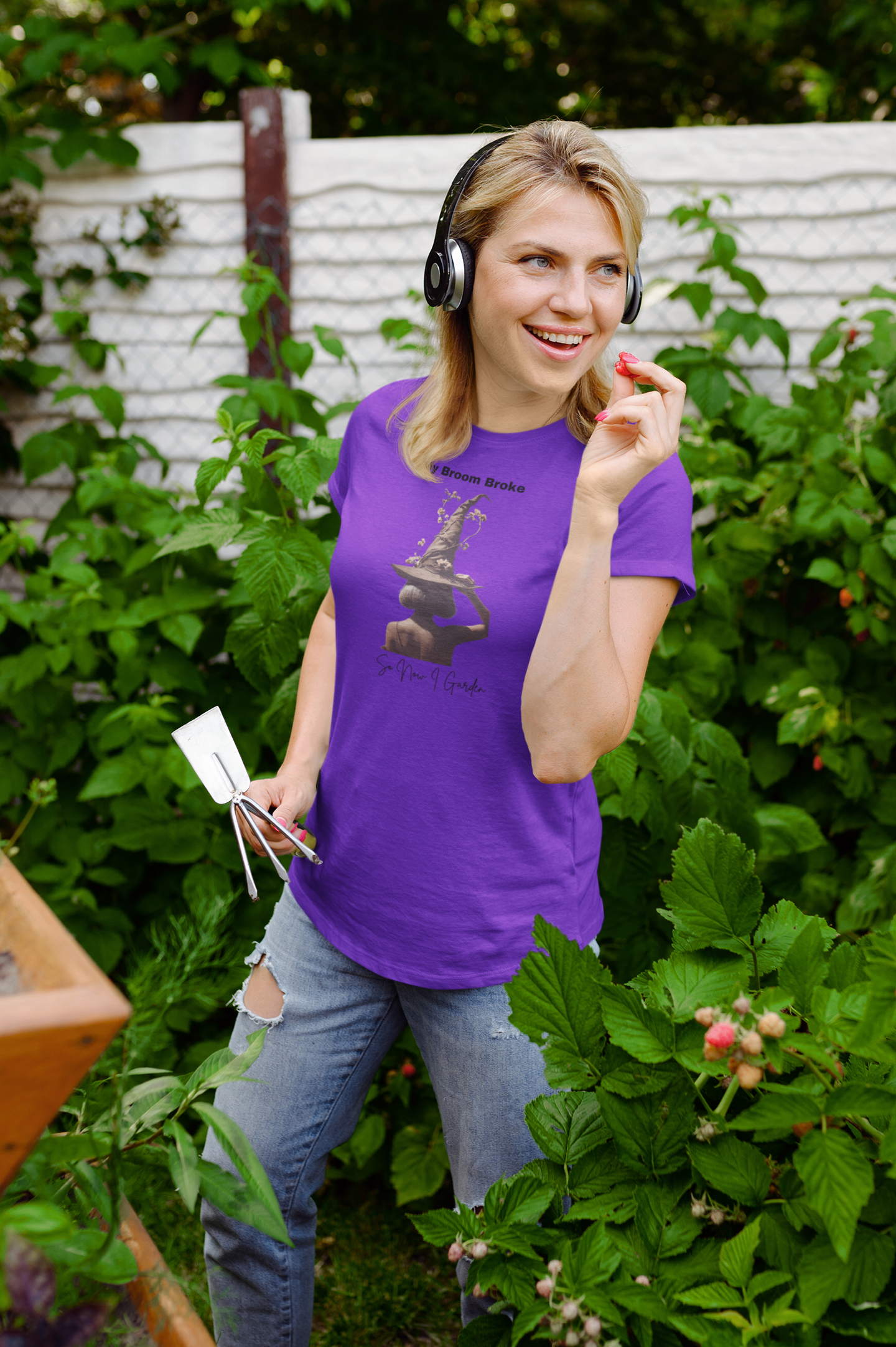 My Broom Broke, So Now I Garden – Unisex Softstyle T-Shirt