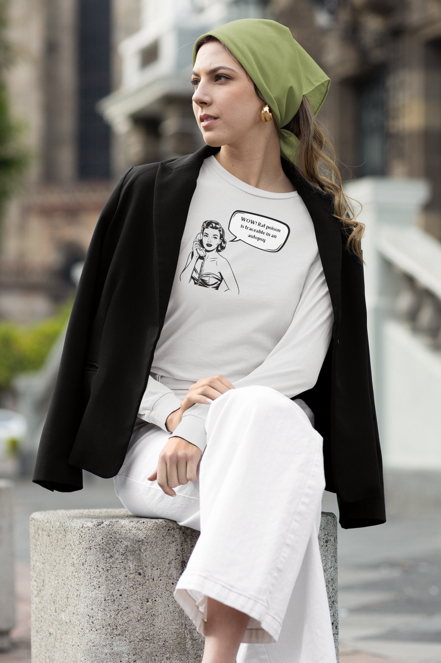"WOW! Rat Poison is Traceable in an Autopsy" – Vintage-Inspired Long Sleeve Tee