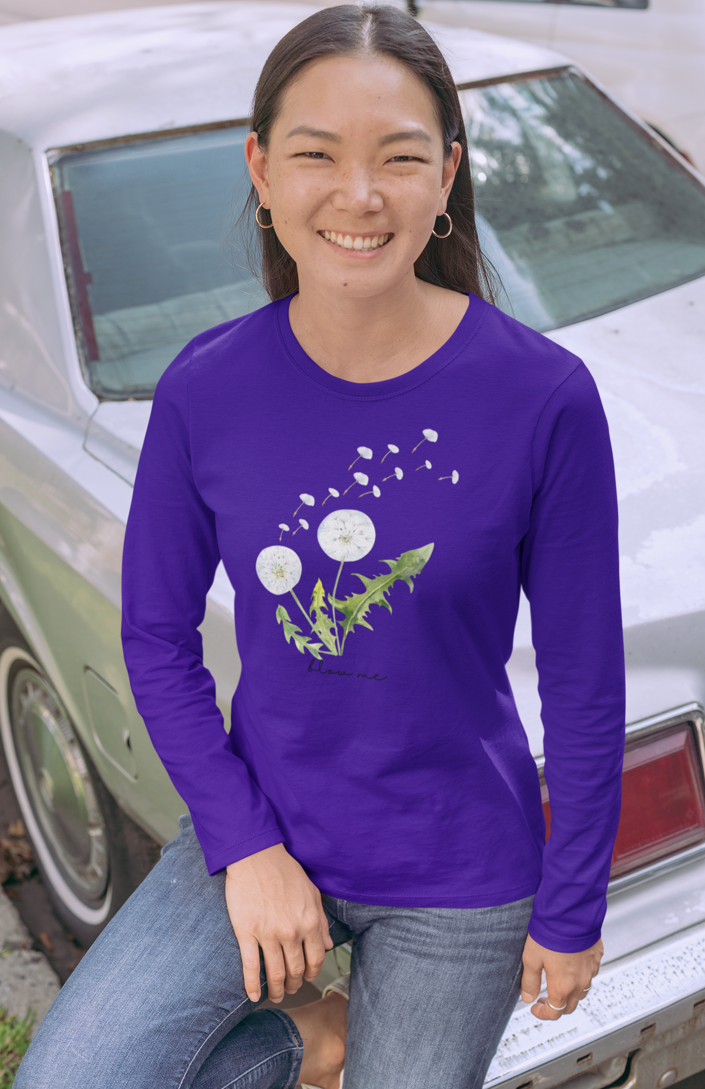 "Blow Me" Dandelion Long Sleeve Tee