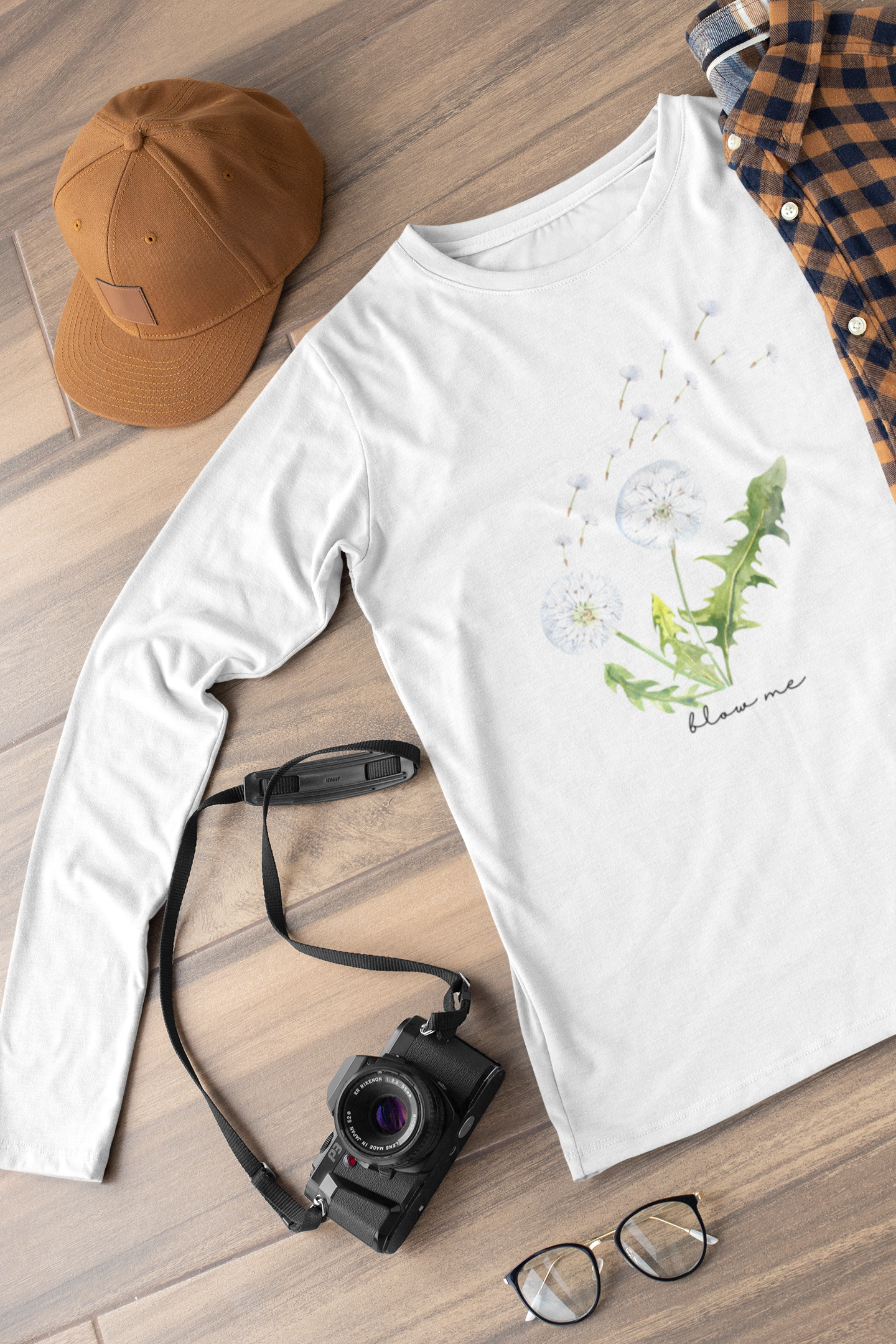 "Blow Me" Dandelion Long Sleeve Tee