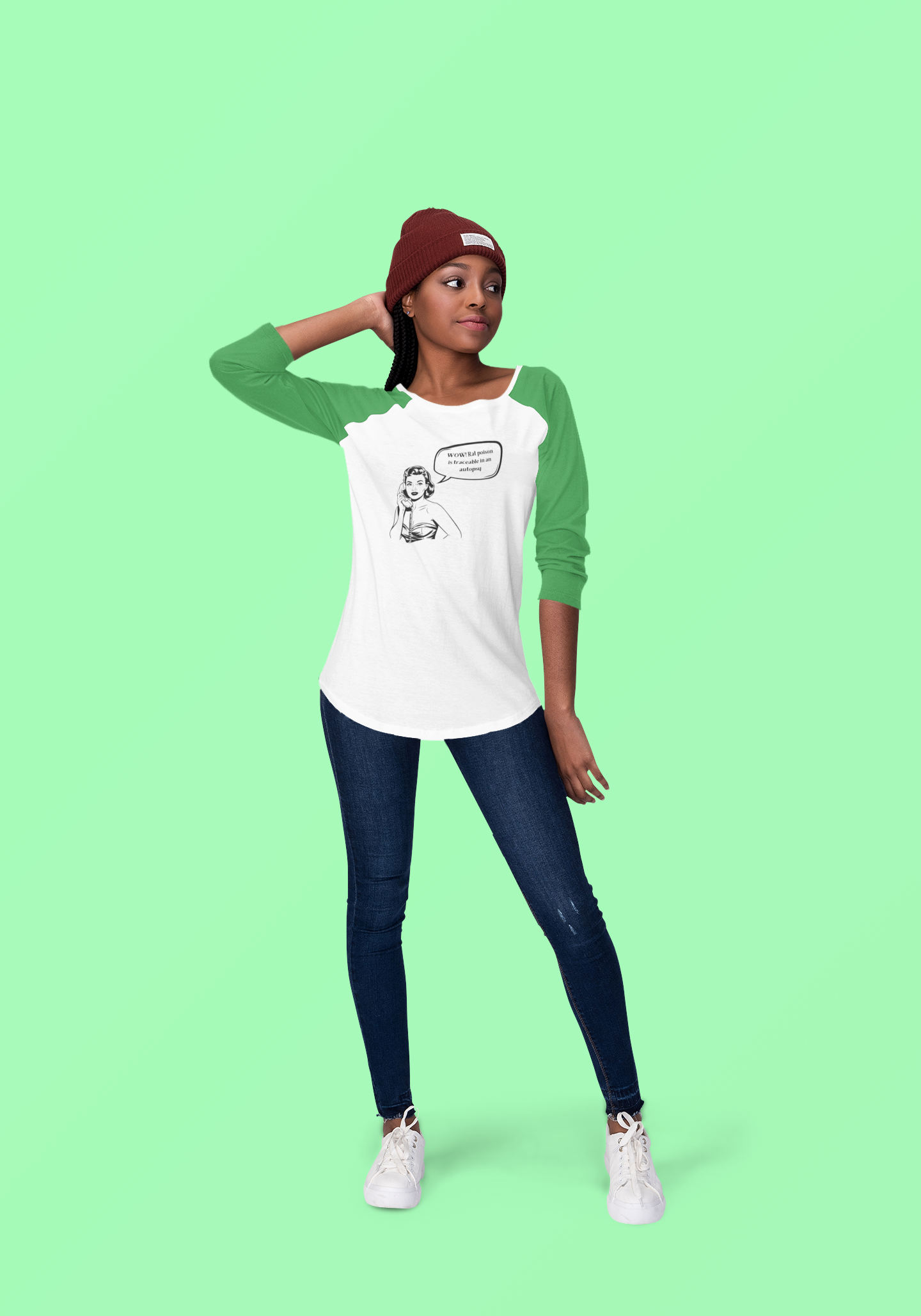 "WOW! Rat Poison Is Traceable in an Autopsy" – 3/4 Sleeve Baseball Tee