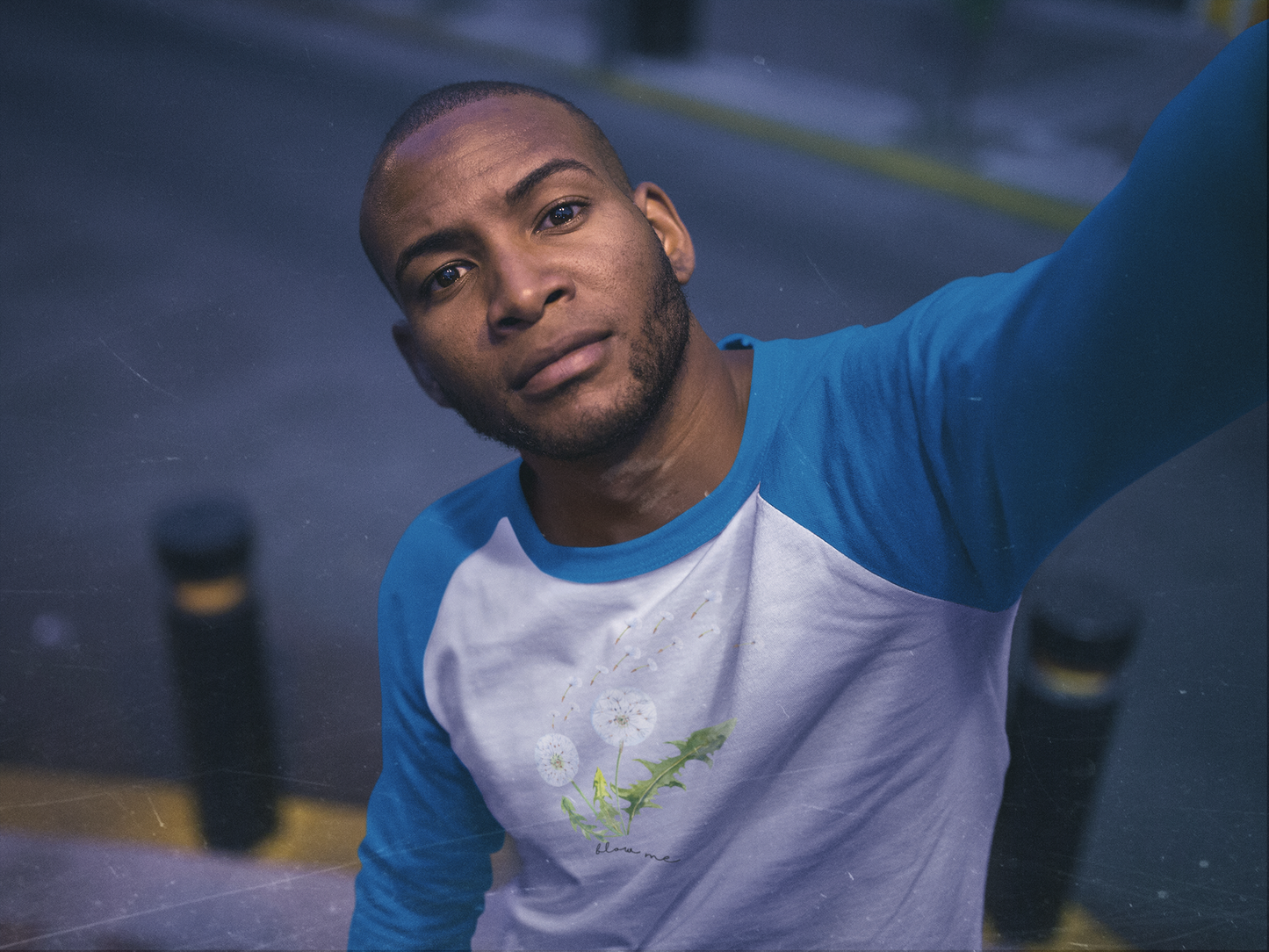 blow me – 3/4 Sleeve Baseball Tee (Dandelion Design)