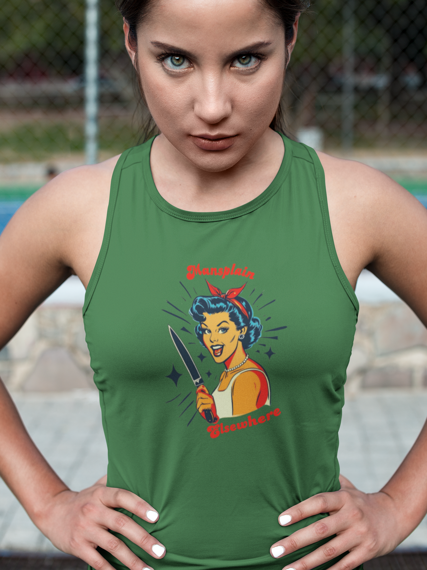 Mansplain Elsewhere – Unisex Jersey Tank