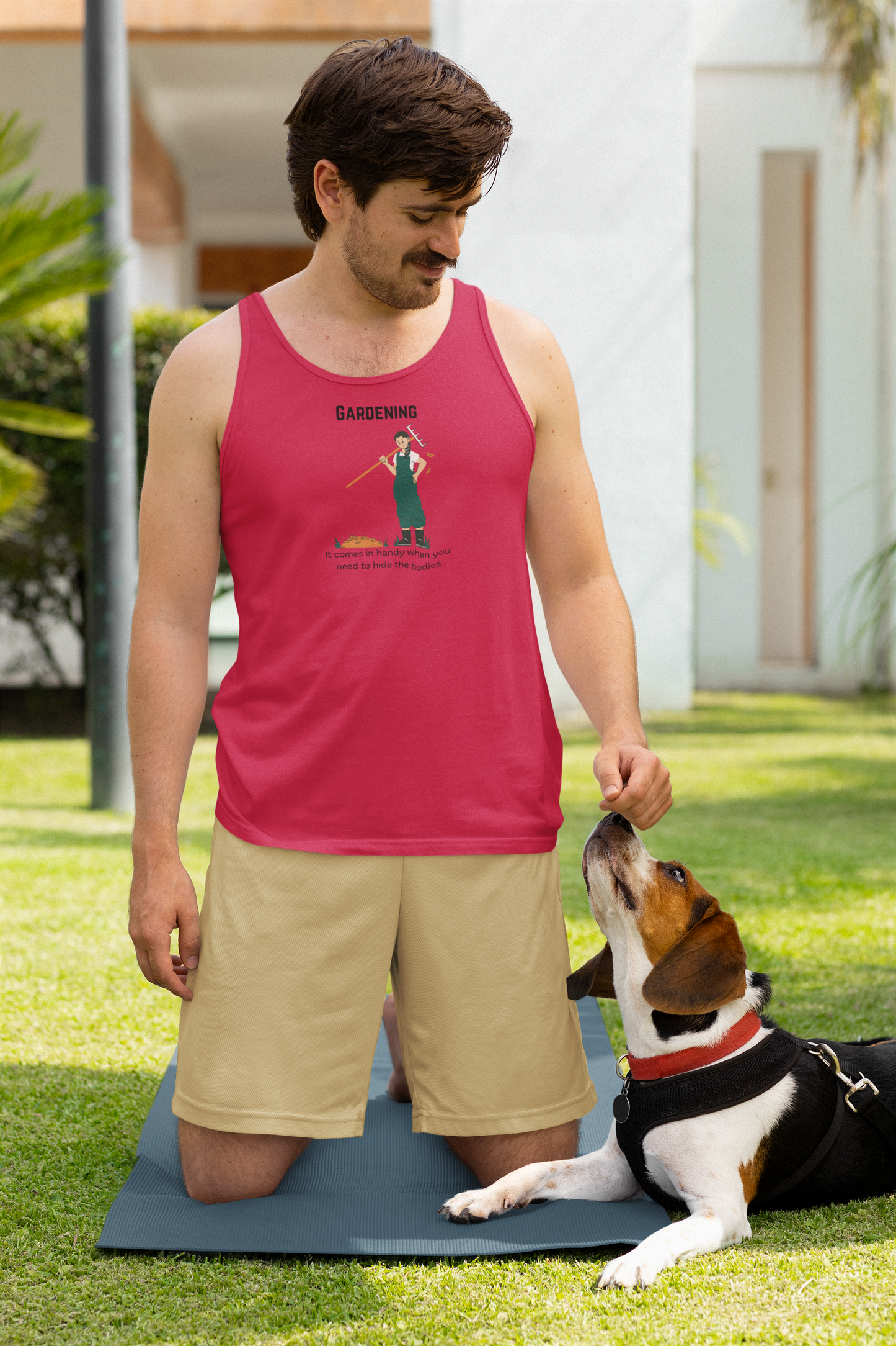 Gardening – It Comes in Handy When You Want to Hide the Bodies Unisex Jersey Tank