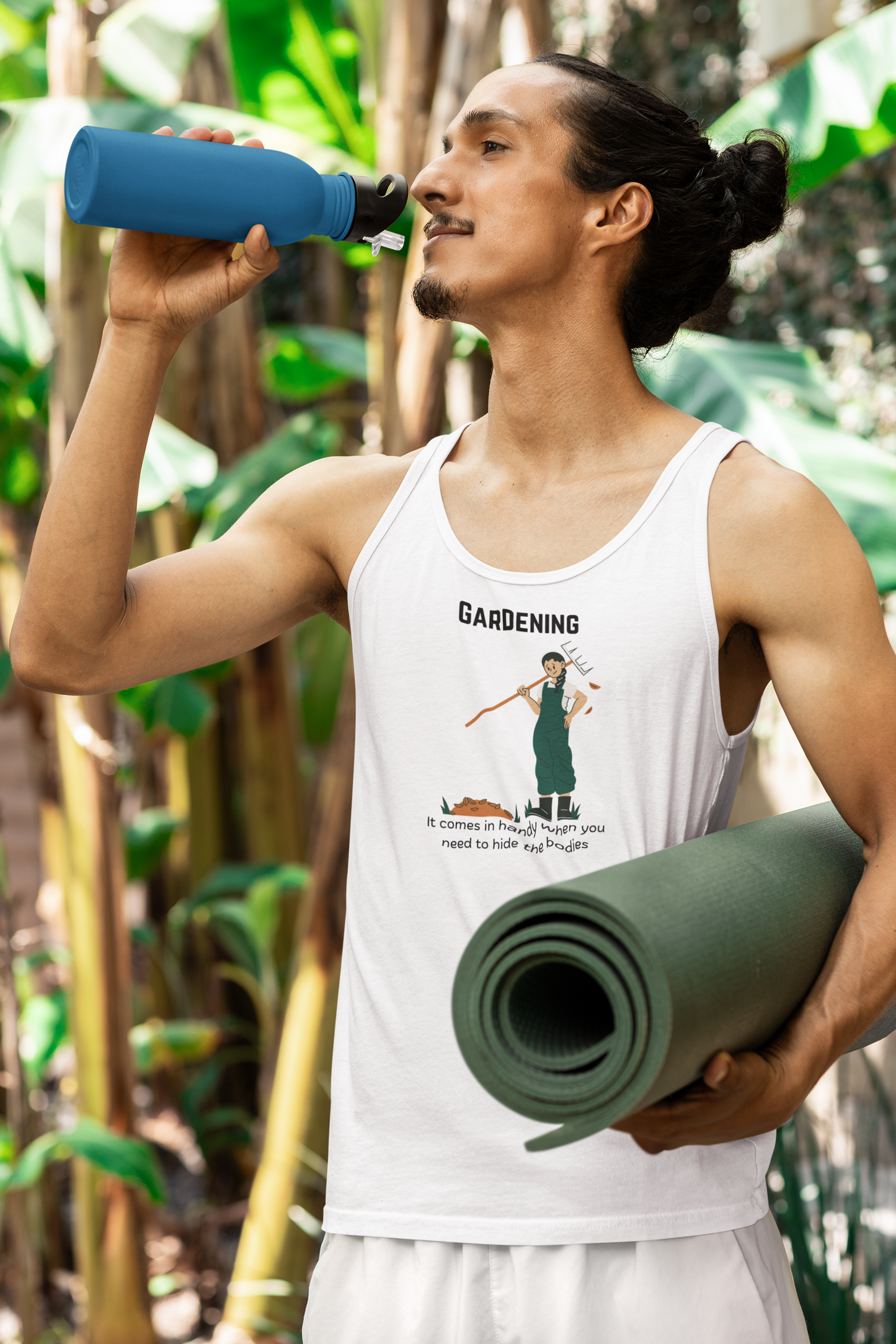 Gardening – It Comes in Handy When You Want to Hide the Bodies Unisex Jersey Tank