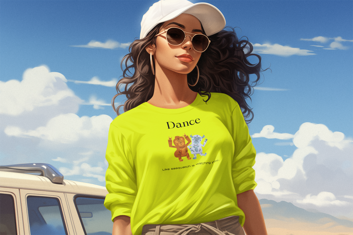 Dance Like Sasquatch Is Watching – Unisex Long Sleeve Tee
