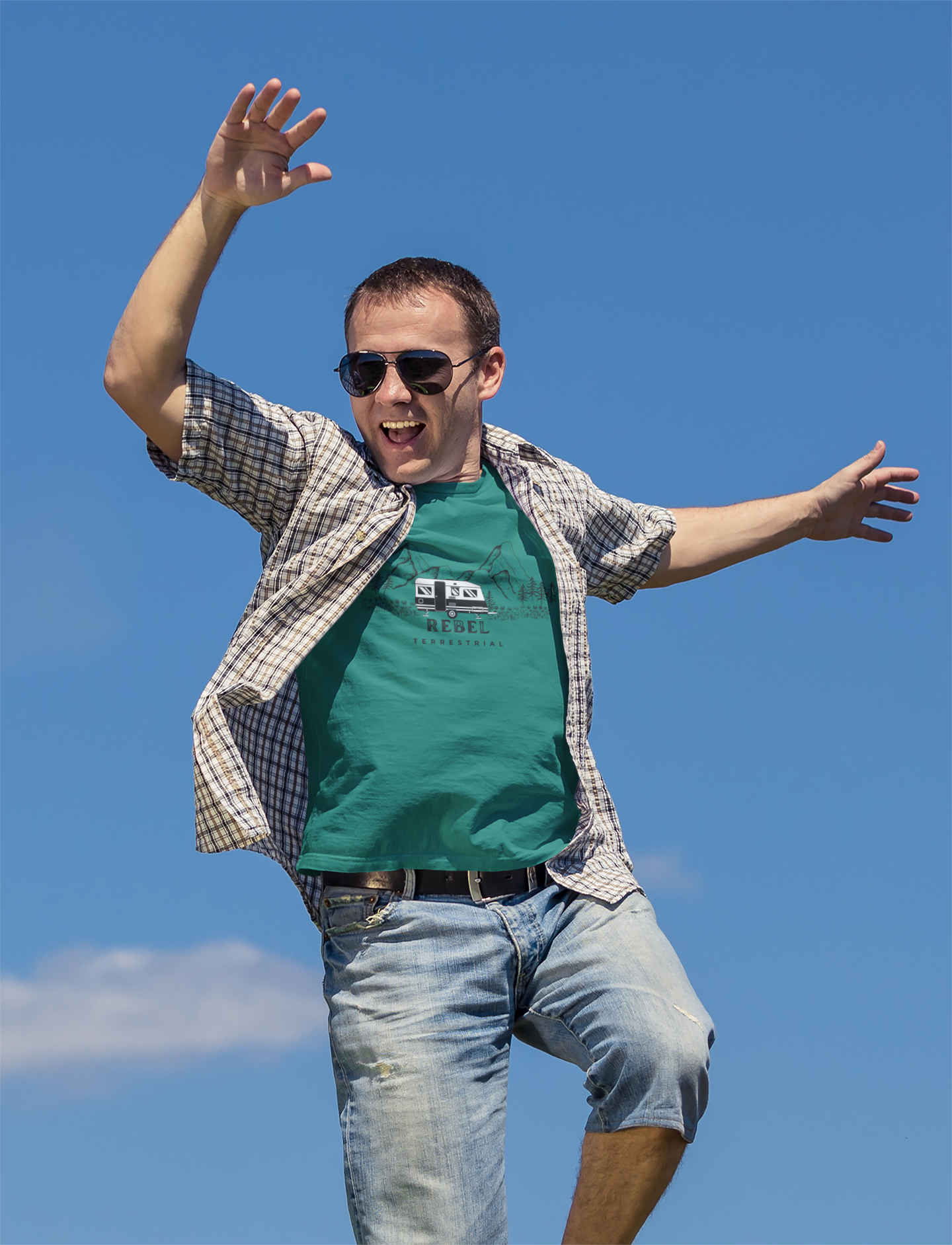 Rebel Terrestrial Mountain RV T-Shirt – For Nomads, Rebels, and Outdoor Souls