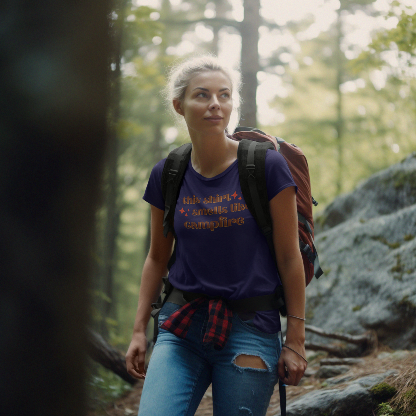 This Shirt Smells Like Campfire – Cozy Outdoorsy Unisex Softstyle T-Shirt