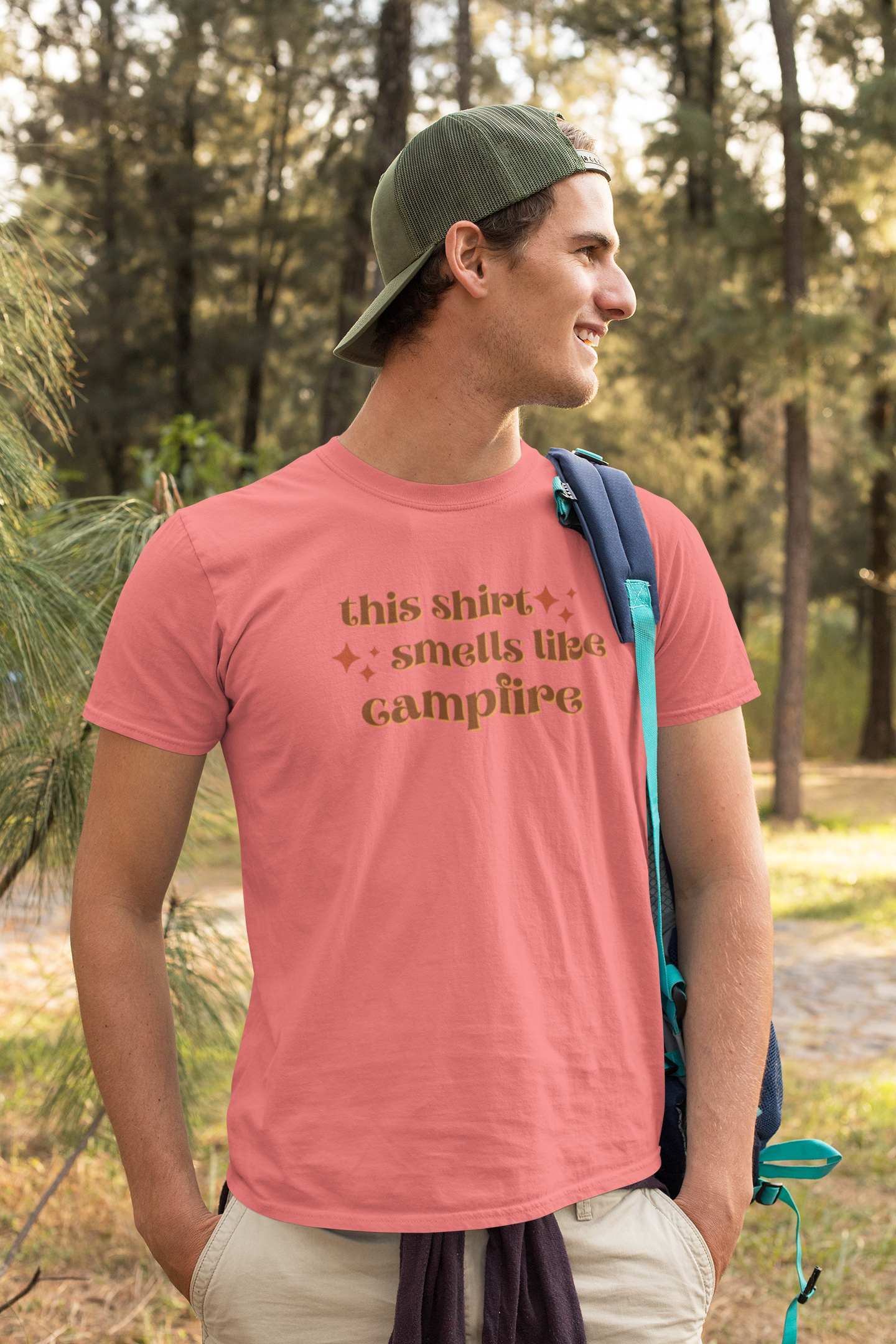 This Shirt Smells Like Campfire – Cozy Outdoorsy Unisex Softstyle T-Shirt