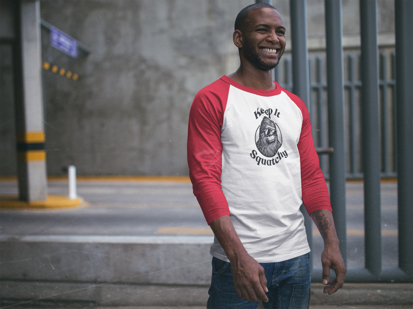 Keep It Squatchy | Bigfoot 3/4 Sleeve Baseball Tee