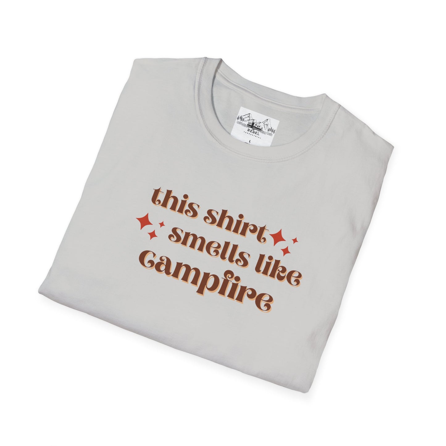 This Shirt Smells Like Campfire – Cozy Outdoorsy Unisex Softstyle T-Shirt