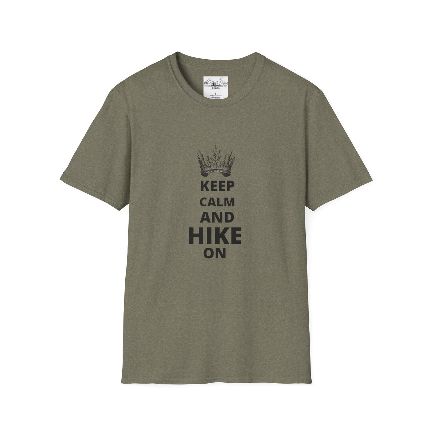 Keep Calm and Hike On | Tree Crown Unisex Softstyle T-Shirt