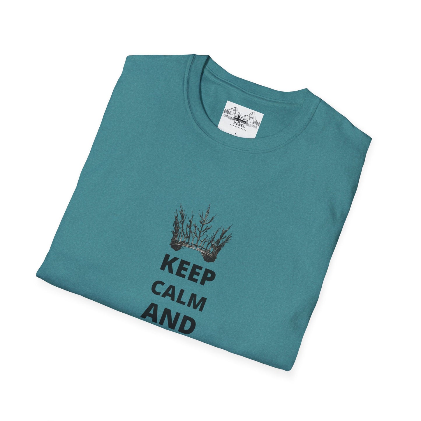 Keep Calm and Hike On | Tree Crown Unisex Softstyle T-Shirt