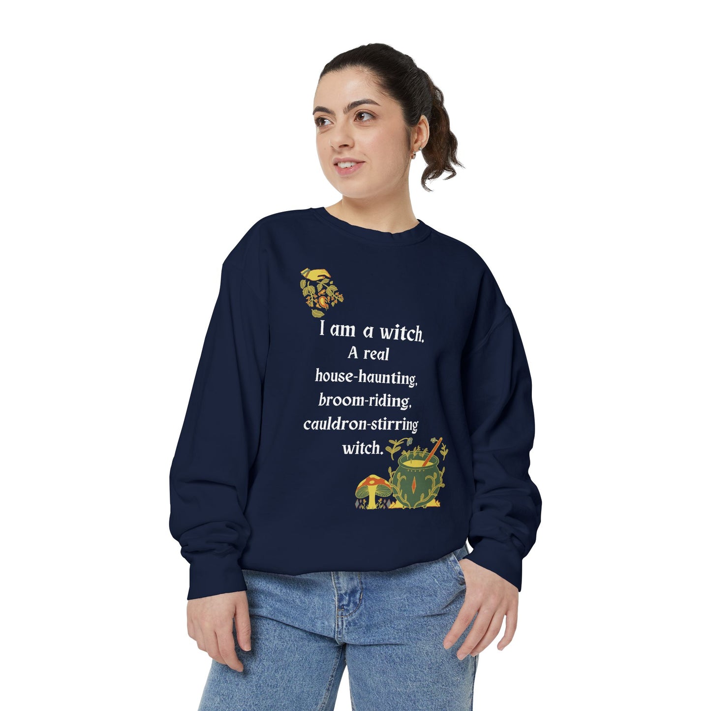 The Real Witch Cauldron & Broom Unisex Sweatshirt