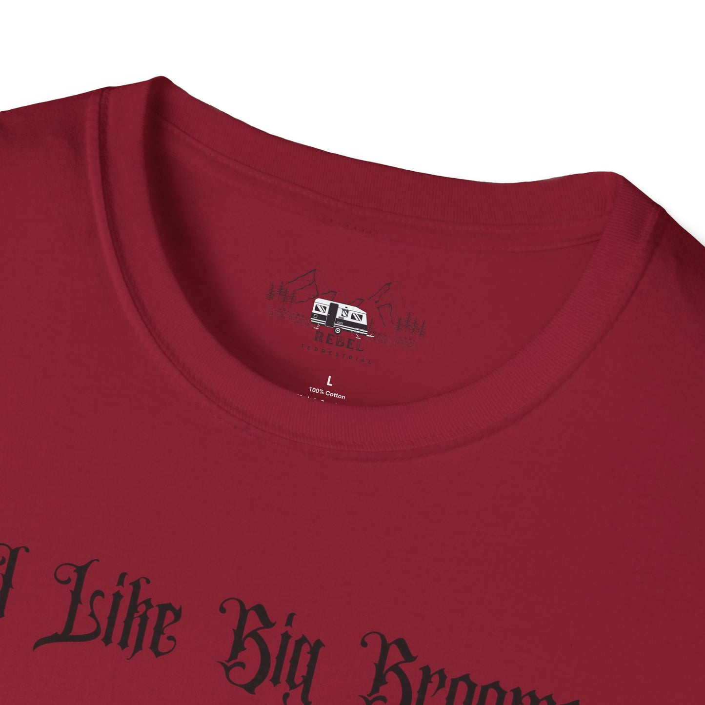 "I Like Big Brooms" Gothic Witch Unisex T-Shirt